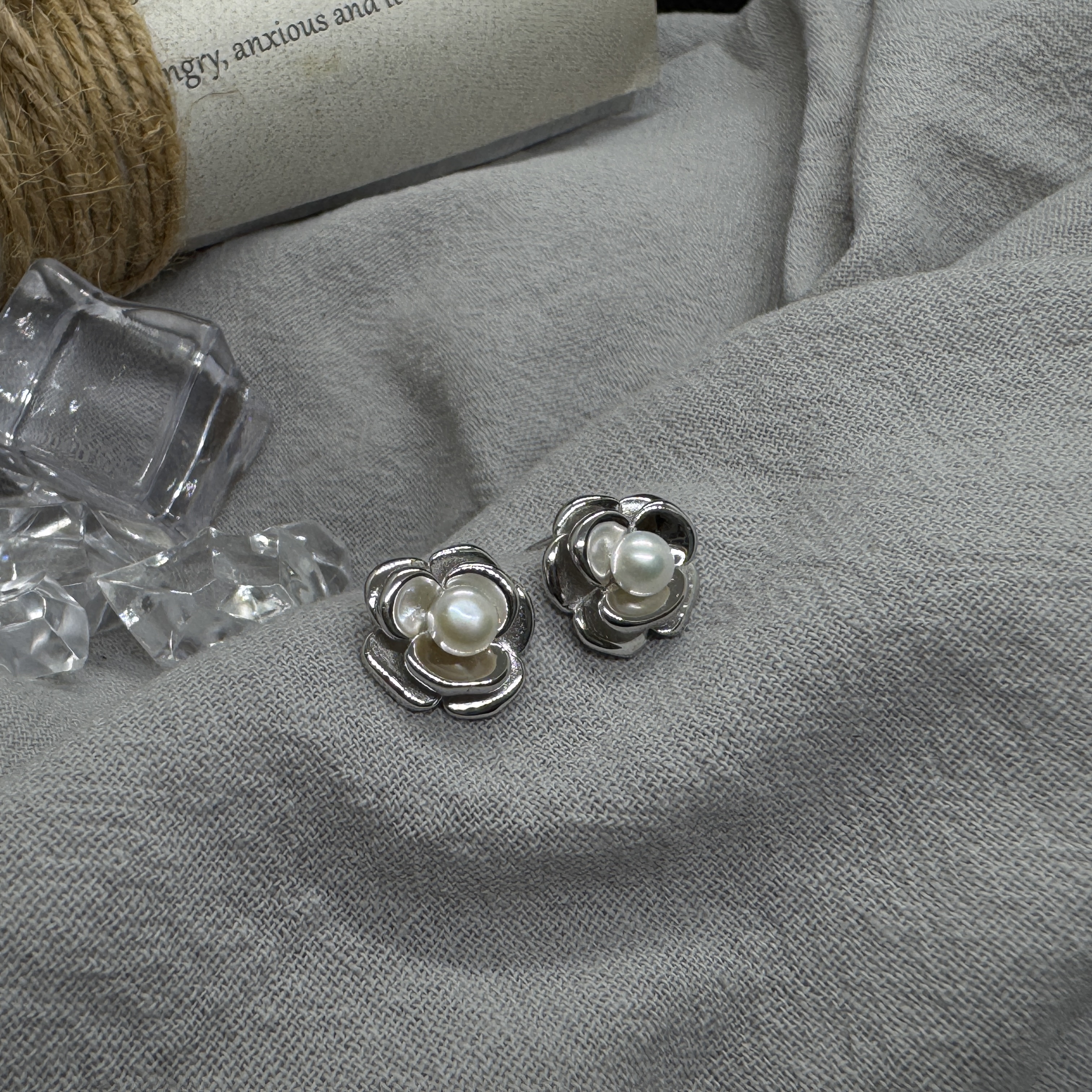 層疊花語 - 純銀耳環