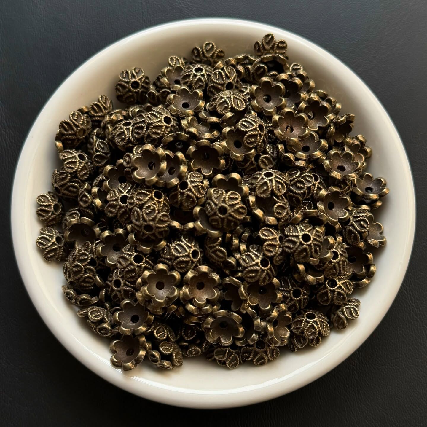 [原石] 金屬隔珠配件 圓珠框 一組 10 顆