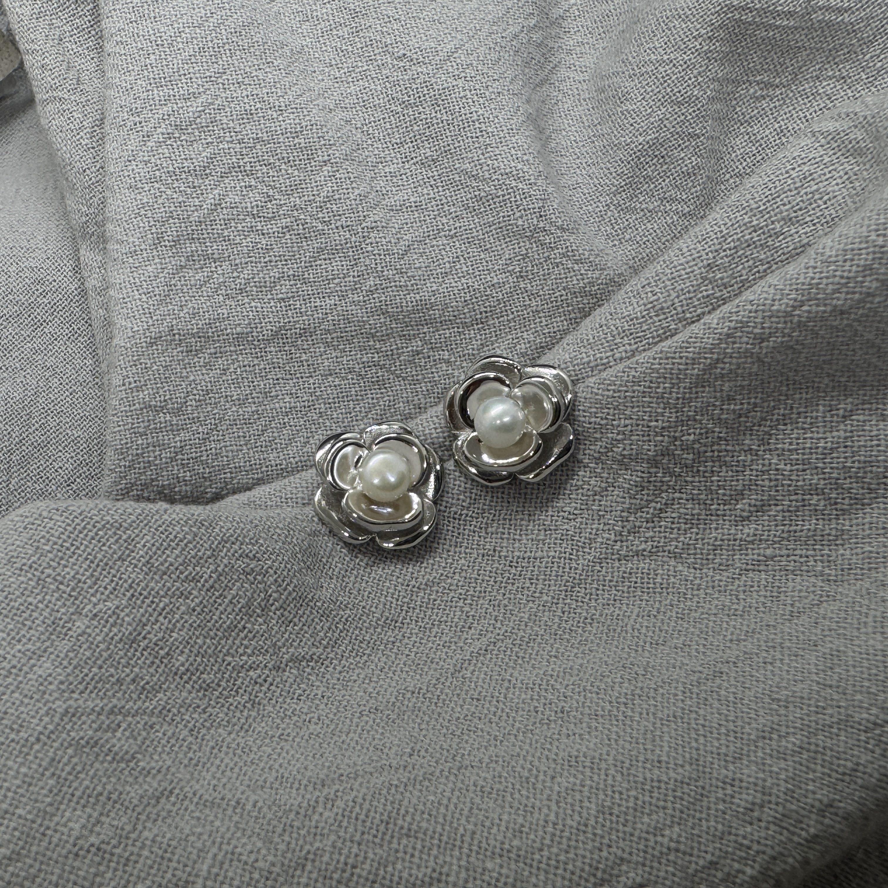 層疊花語 - 純銀耳環