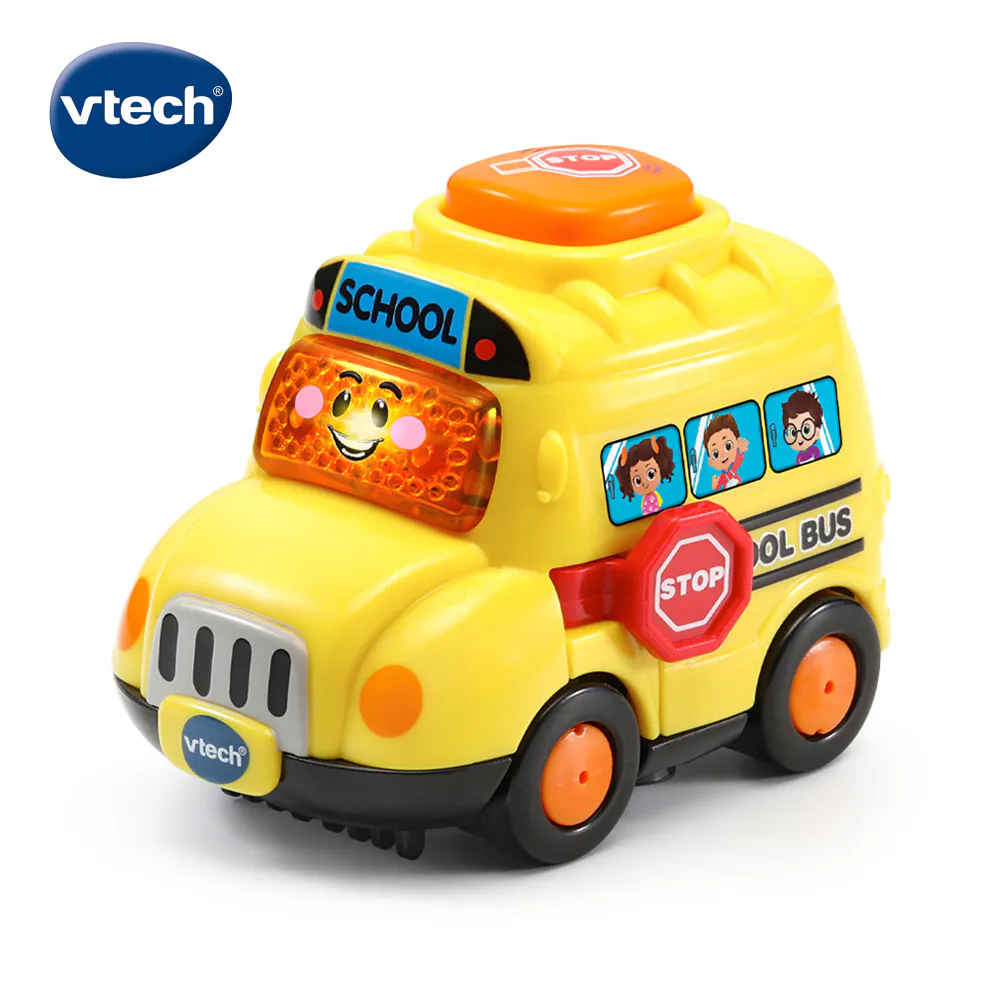 《 英國 Vtech 》  嘟嘟聲光互動車-校車