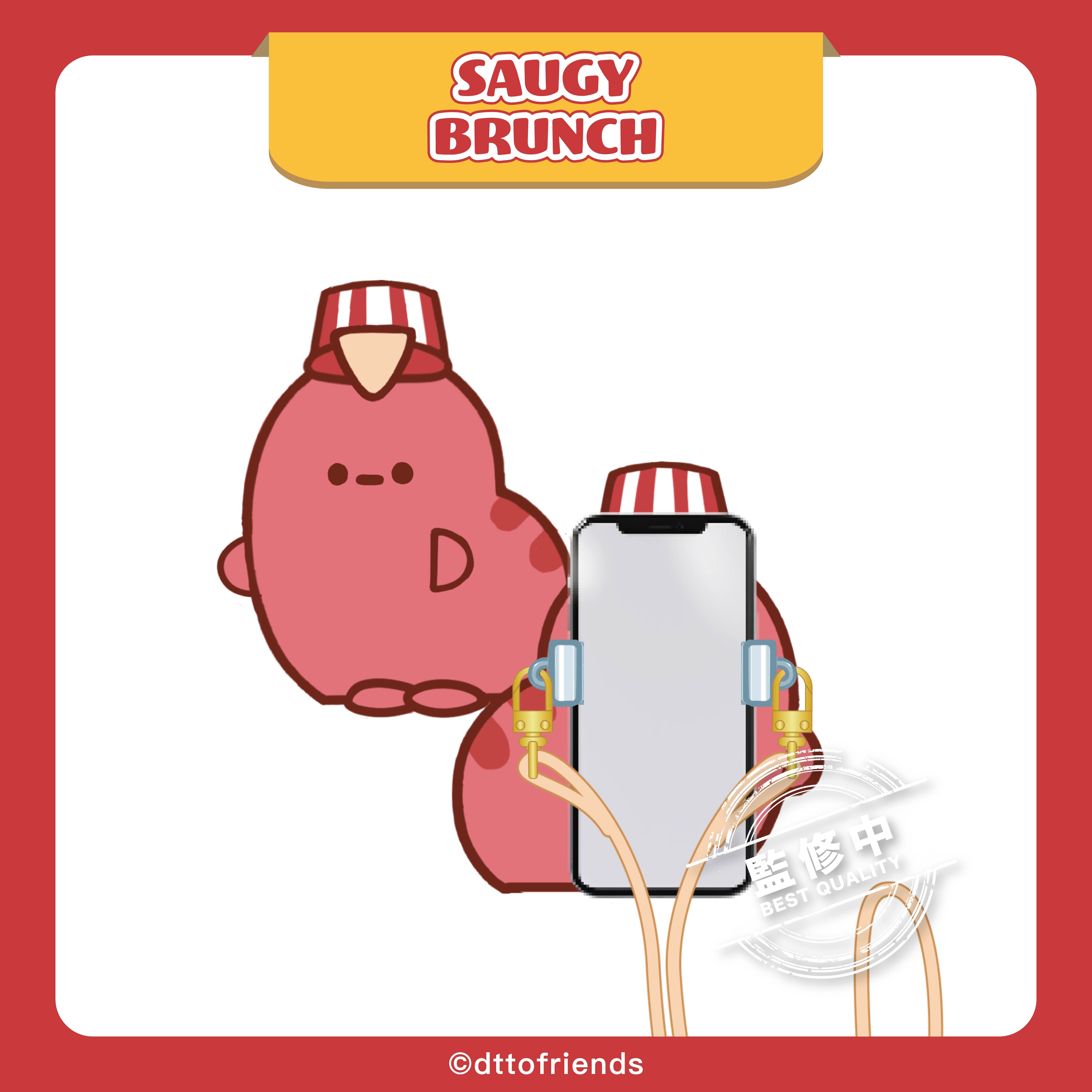 dtto friends-saugy brunch系列-絨毛手機掛繩-Saugy