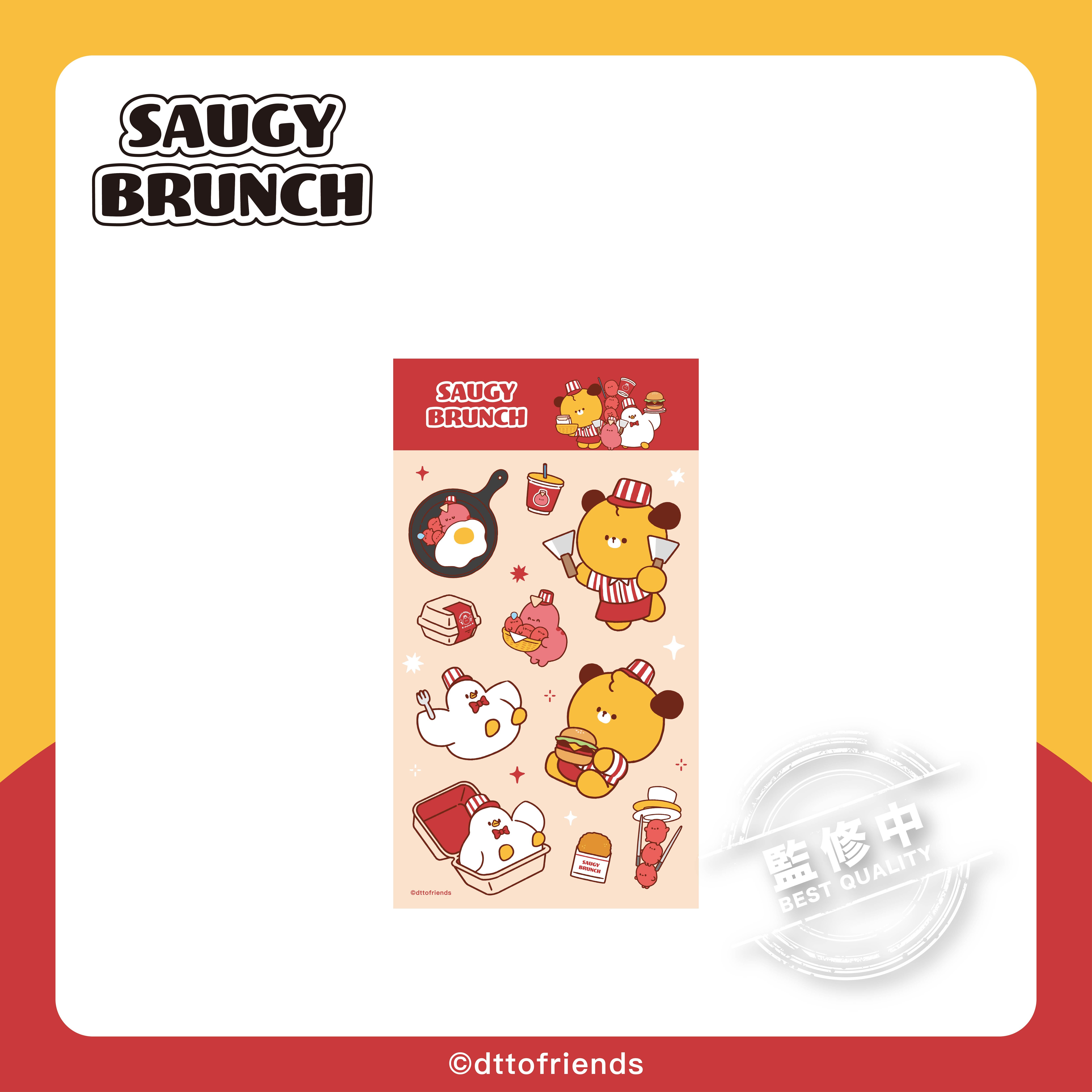 dtto friends-saugy brunch系列-滴膠貼紙-全員