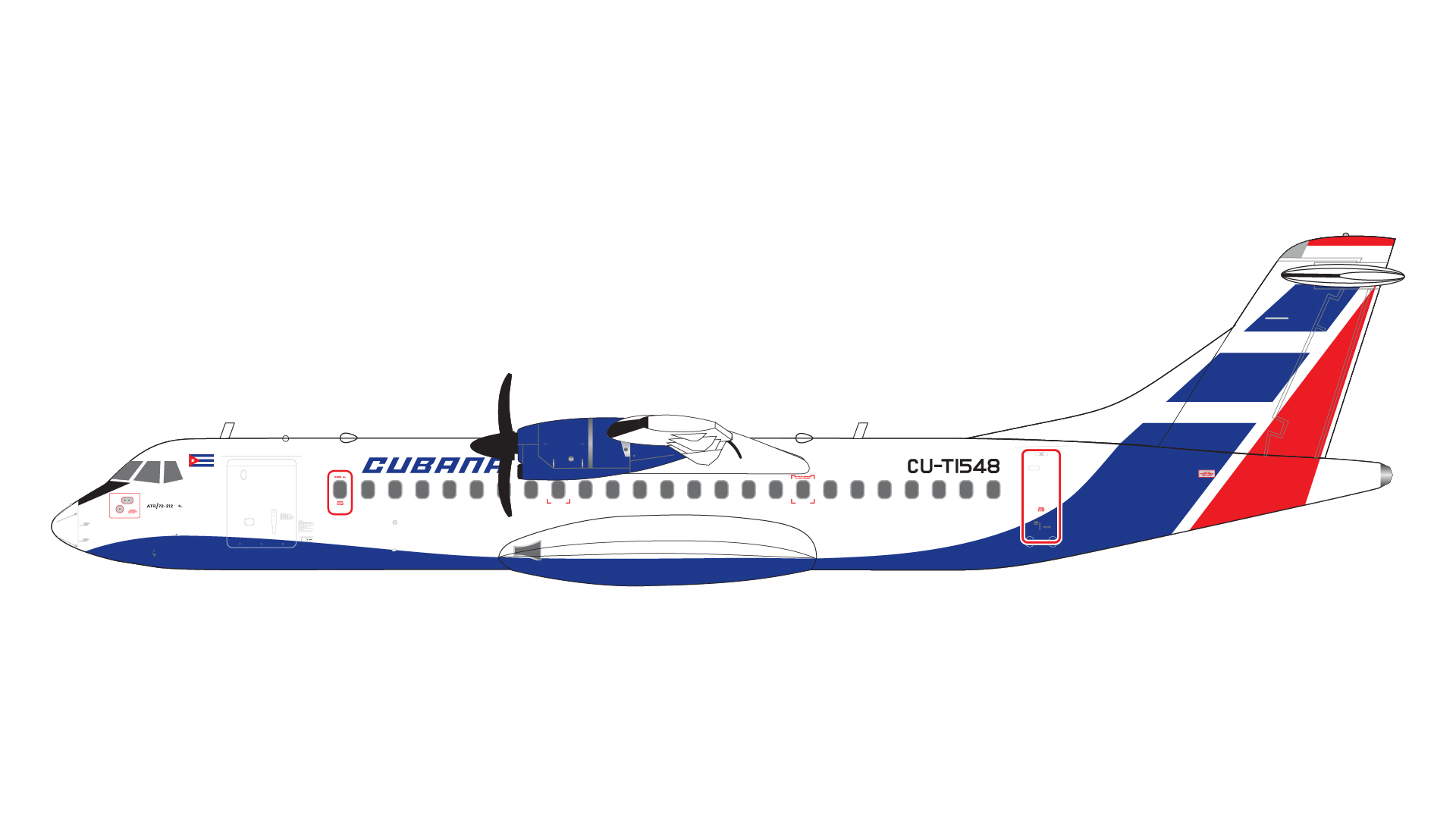 預訂:1/400 Gemini Jet  Cubana ATR 72-600 CU-TI548 (GJCUB2222)