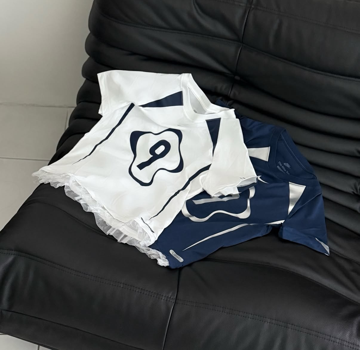 Nike Sportswear Chill Knit 蕾絲邊數字球衣 短T 修身 短版 Karina同款 劉知珉 深藍 II1950-410 白色 II1950-100/預購