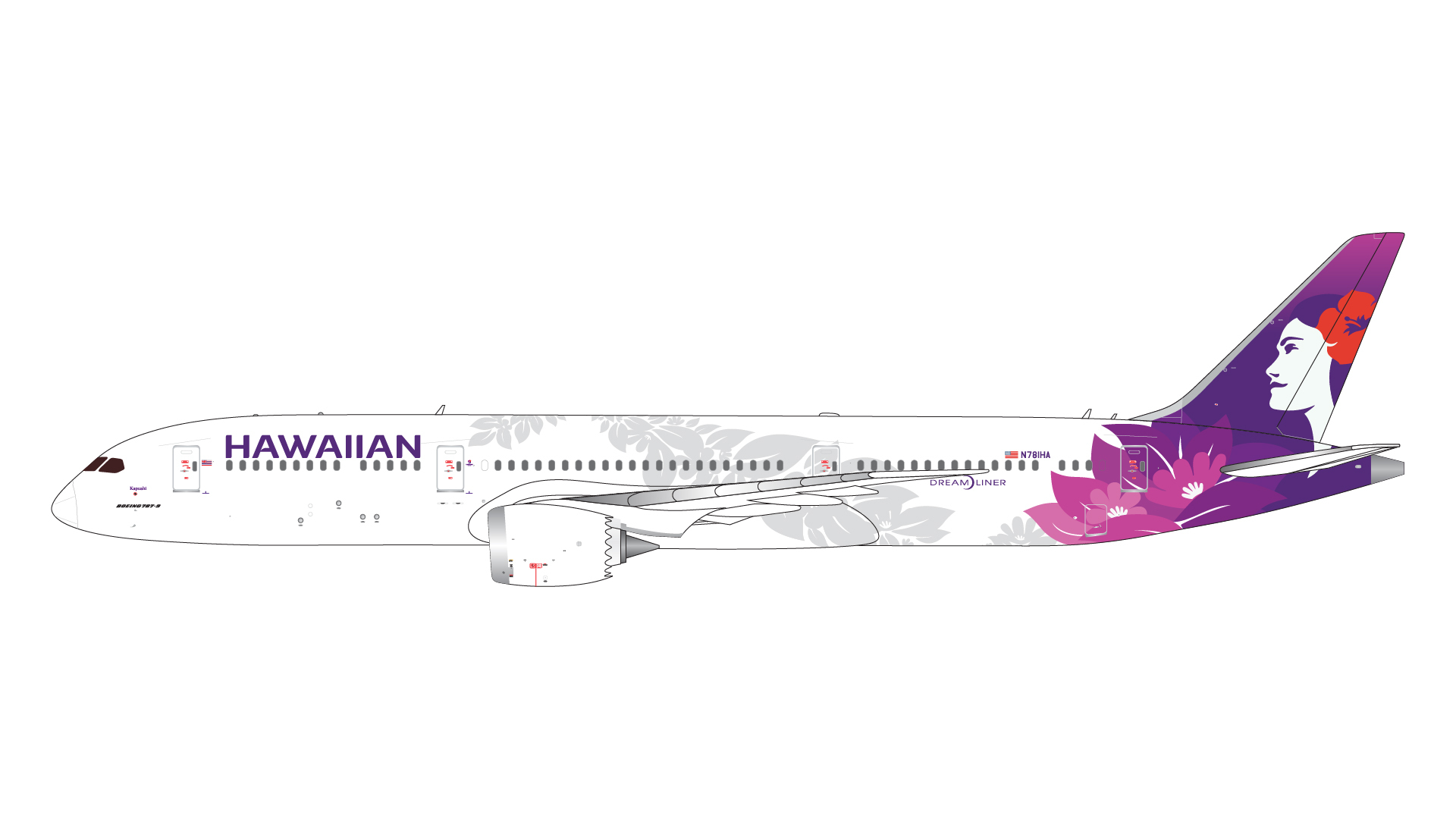 預訂:1/400 Gemini Jet  B787-9 Hawaiian Airlines N781HA "Kapuahi" (GJHAL2339)