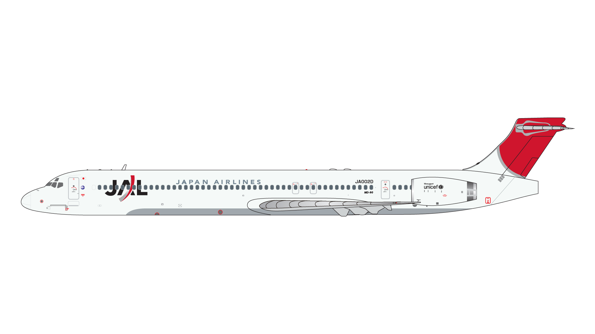 預訂:1/400 Gemini Jet MD-90 Japan Air Lines JA002D (GJJAL1719)