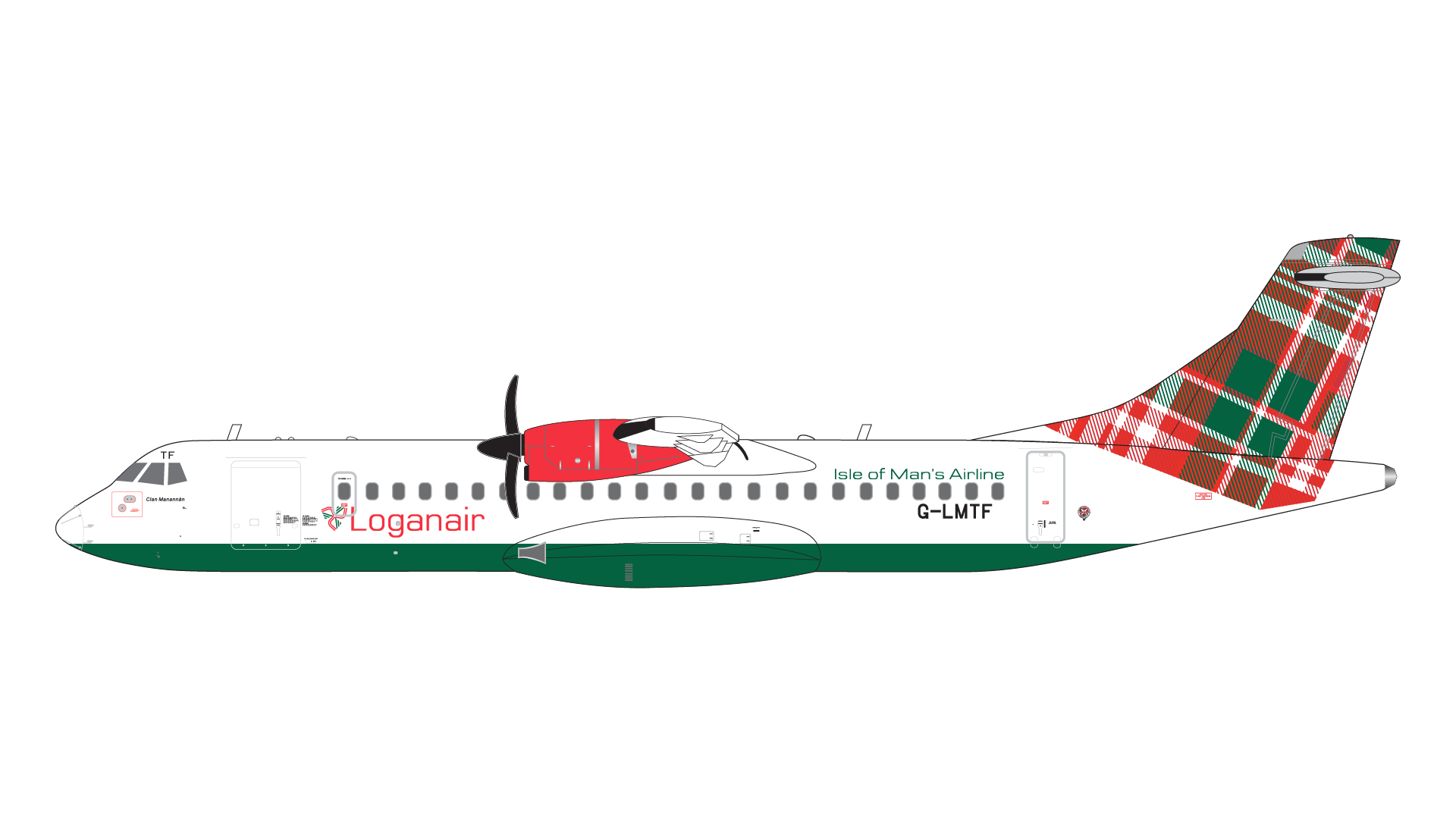 預訂:(訂金$300) (預訂價$720) : 1/200 Gemini Jet  ATR 72-600 Loganair G-LMTF green livery (G2LOG1375)