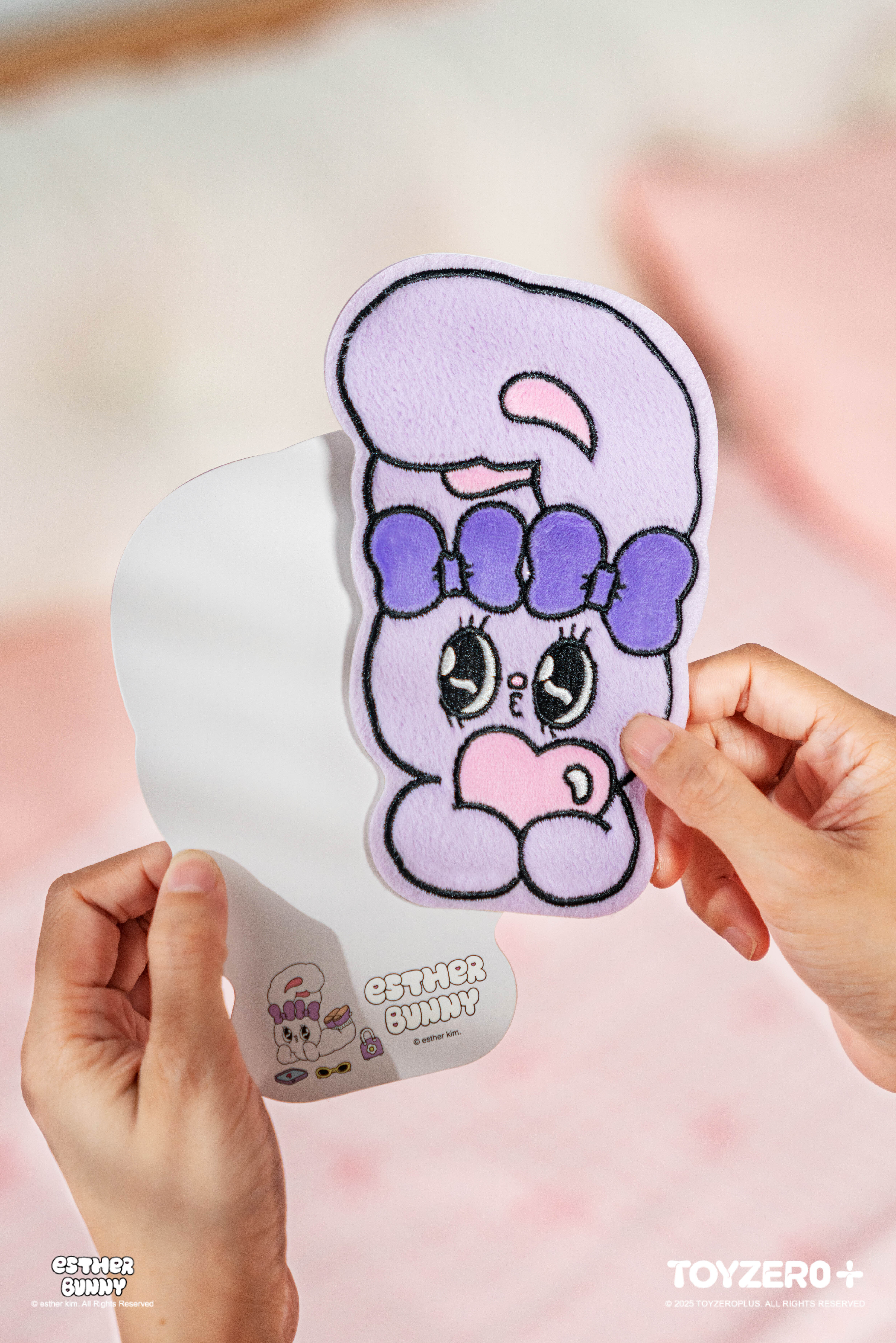 Esther Bunny艾絲樂小兔 - 毛絨明信片 (Ribbon Bunny / Lavender Bunny)