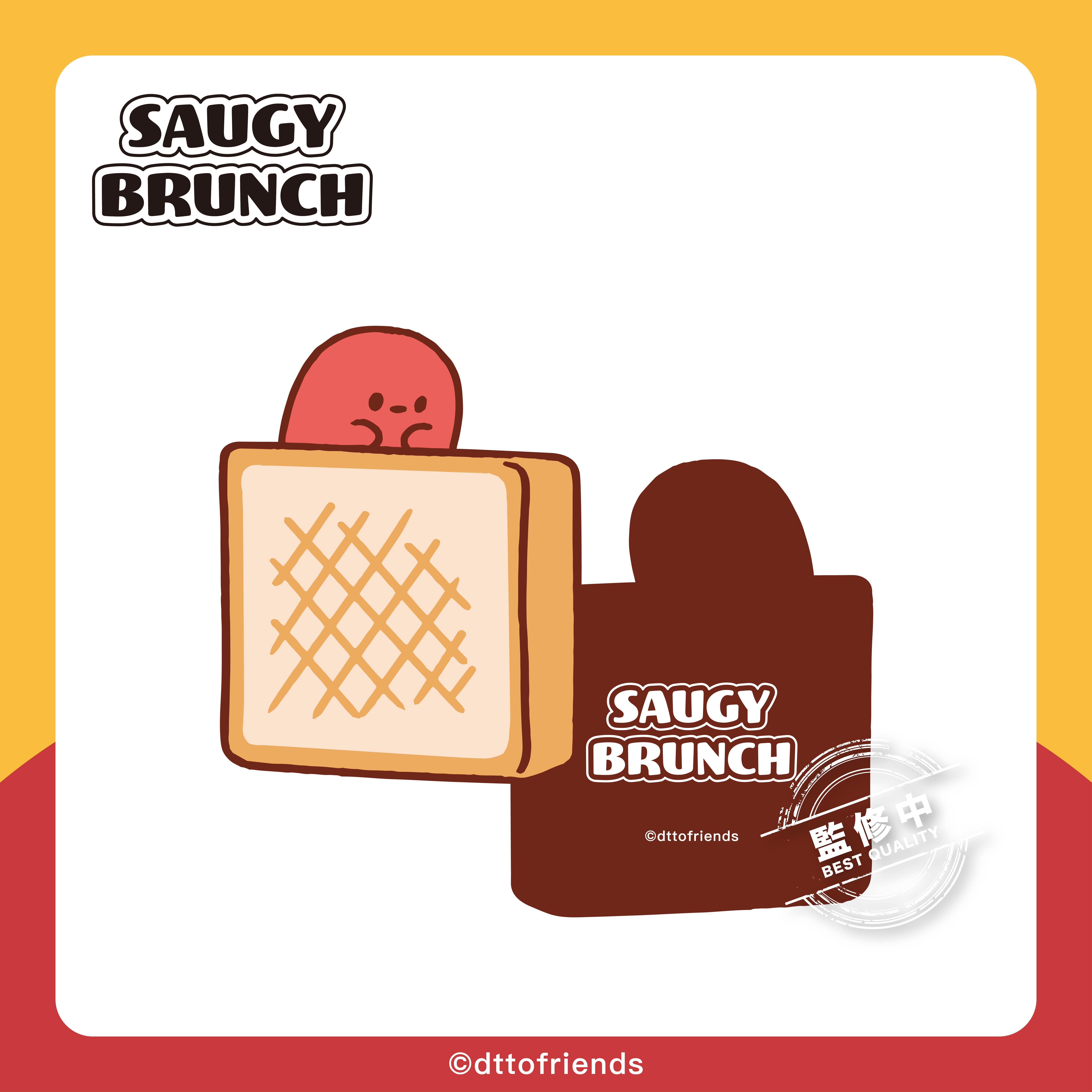dtto friends-saugy brunch系列-軟膠杯墊-小肉豆