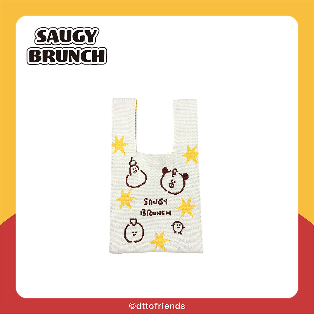 dtto friends-saugy brunch系列-針織提袋-米白