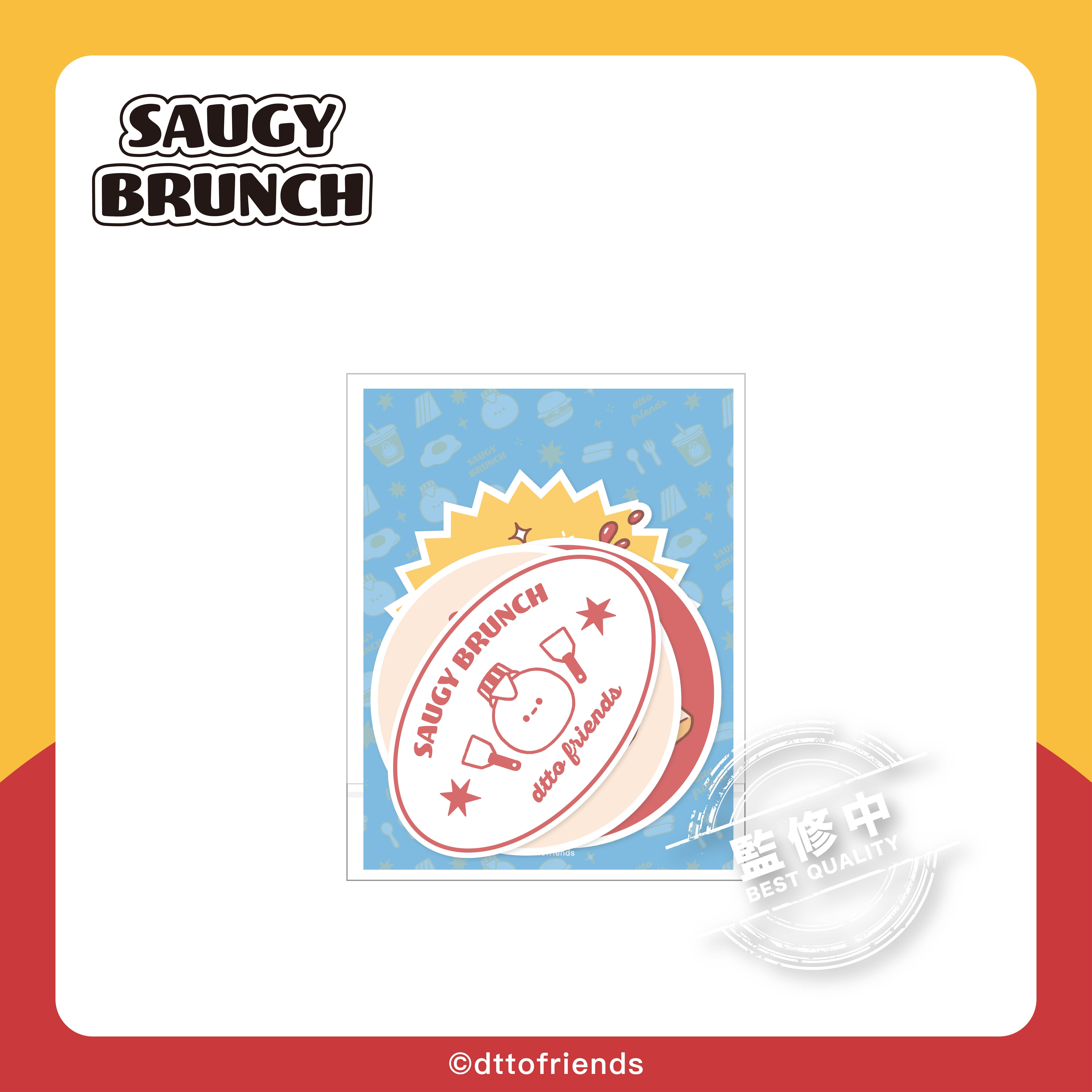 dtto friends-saugy brunch系列-行李箱貼紙組-Saugy&小肉豆