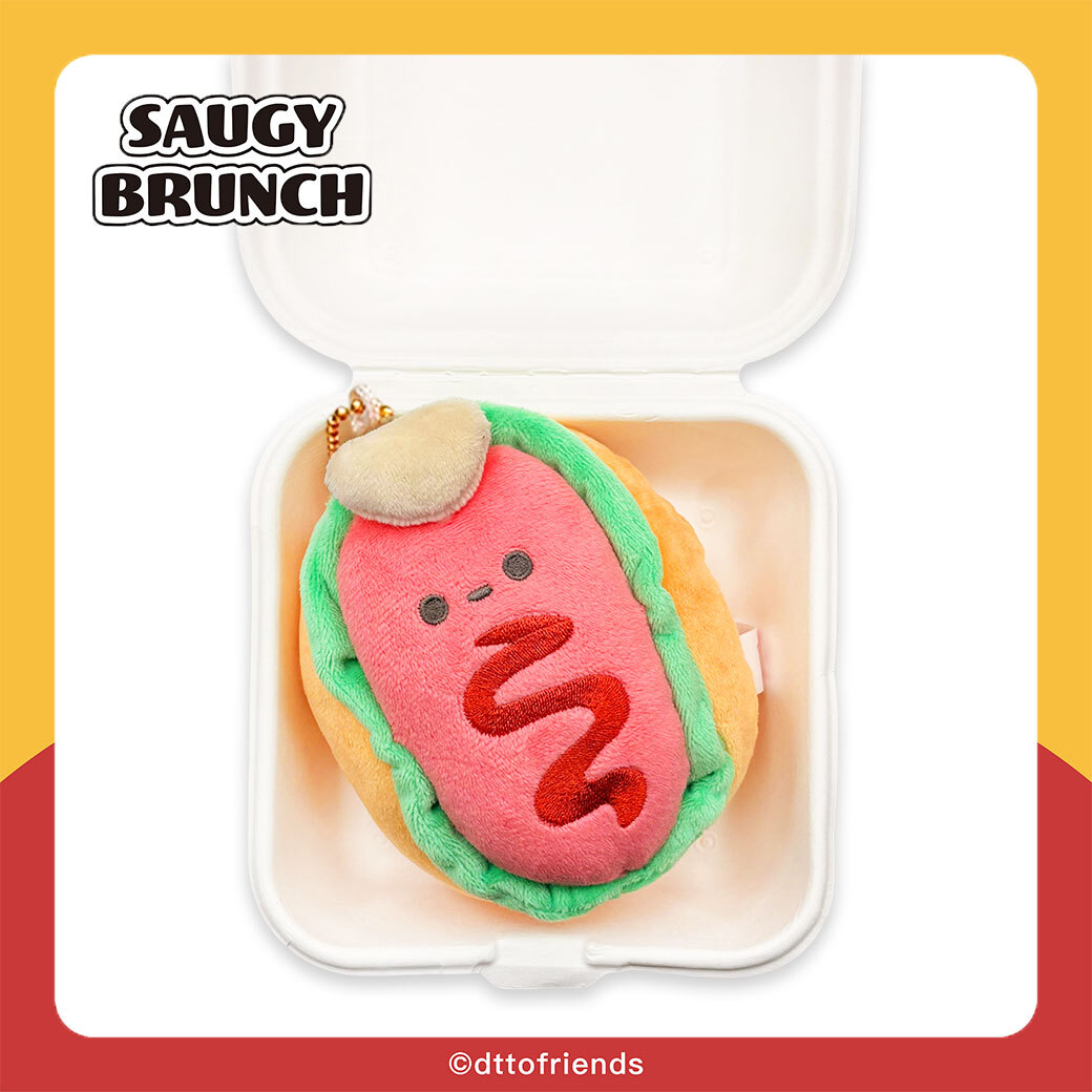 dtto friends-saugy brunch系列-1號餐吊飾-Saugy熱狗堡