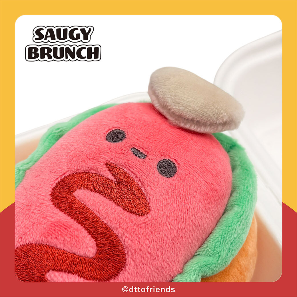 dtto friends-saugy brunch系列-1號餐吊飾-Saugy熱狗堡