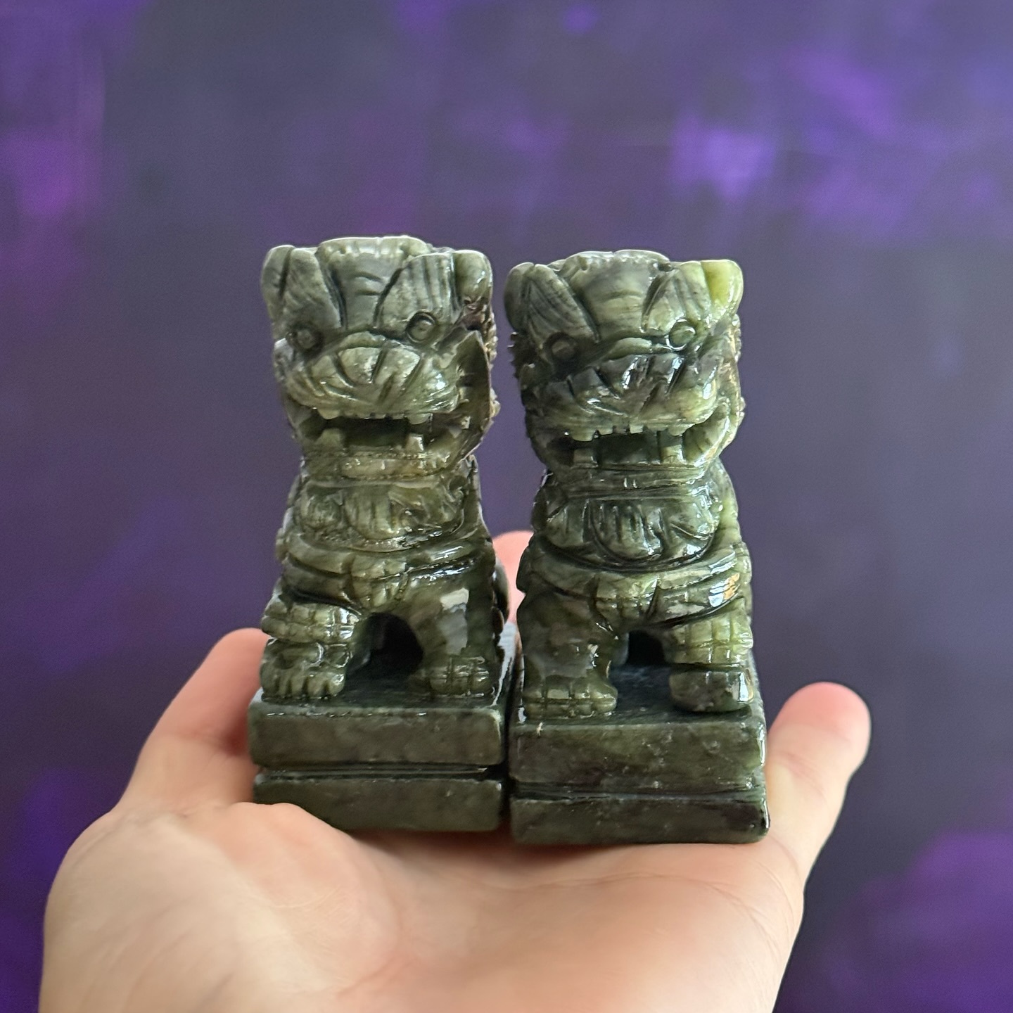 [原石] 蛇紋石 鎮宅石獅子