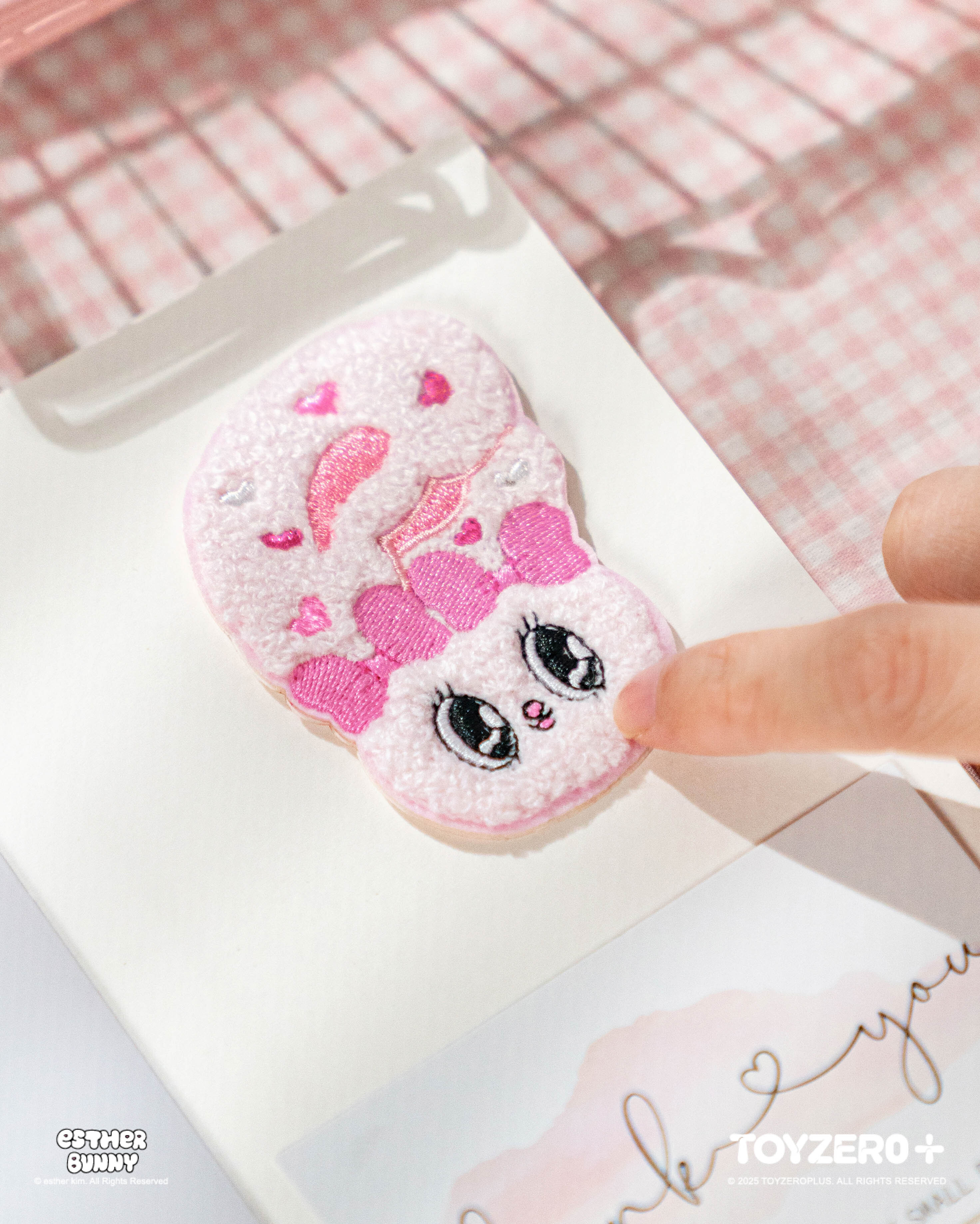 Esther Bunny艾絲樂小兔 - 毛絨貼紙 (Ribbon Bunny / Lavender Bunny / Cream Bunny)