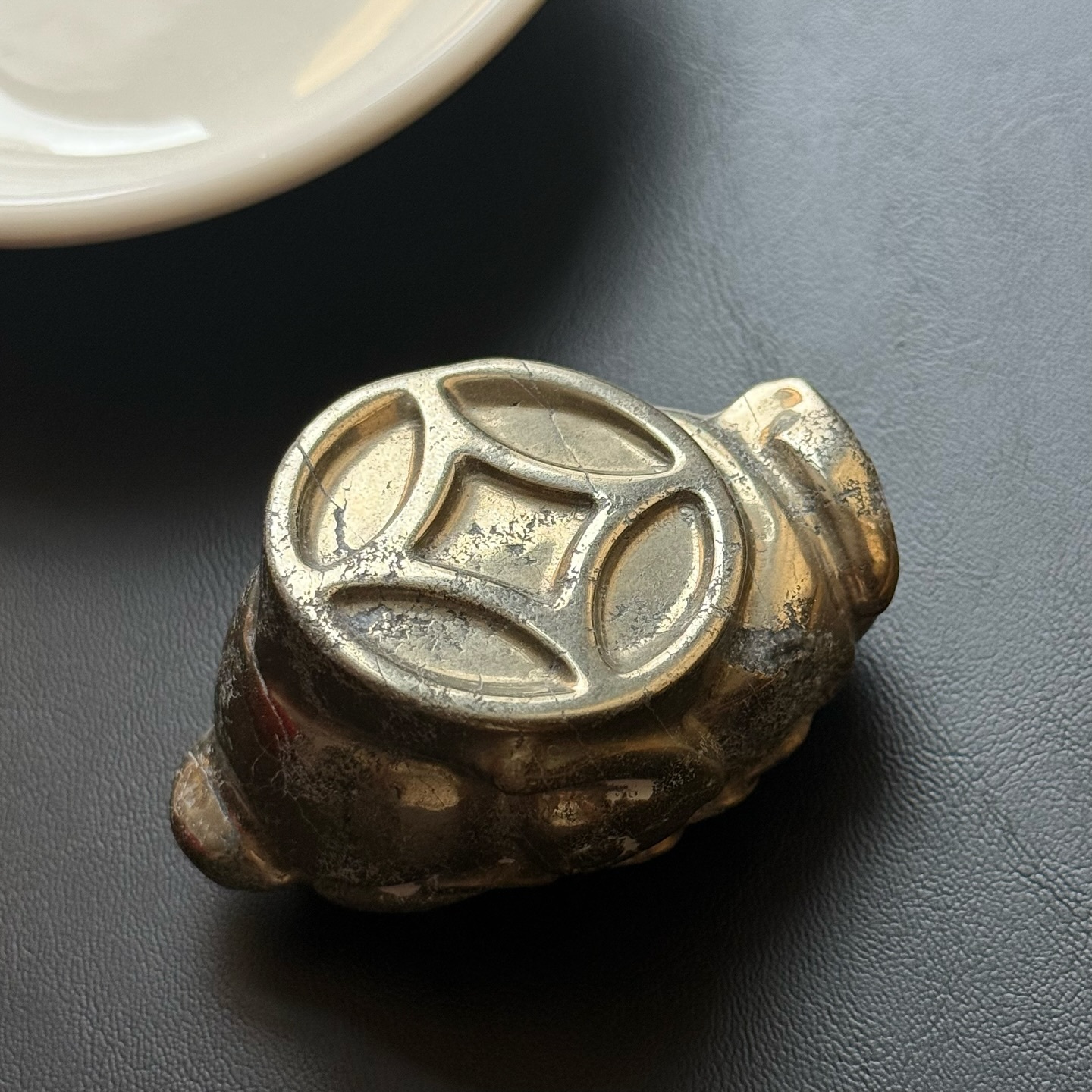 [原石] 黃鐵礦 招財三腳金蟾 水晶擺件