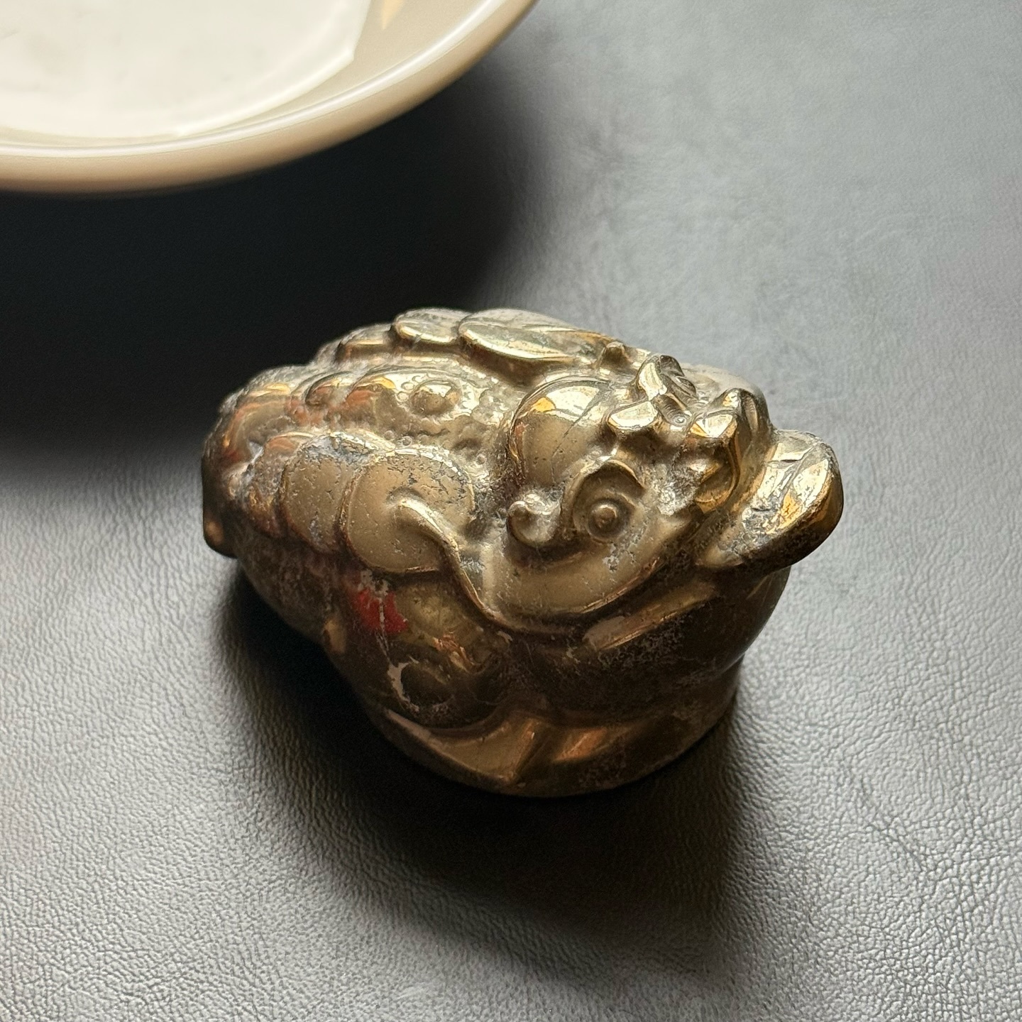 [原石] 黃鐵礦 招財三腳金蟾 水晶擺件