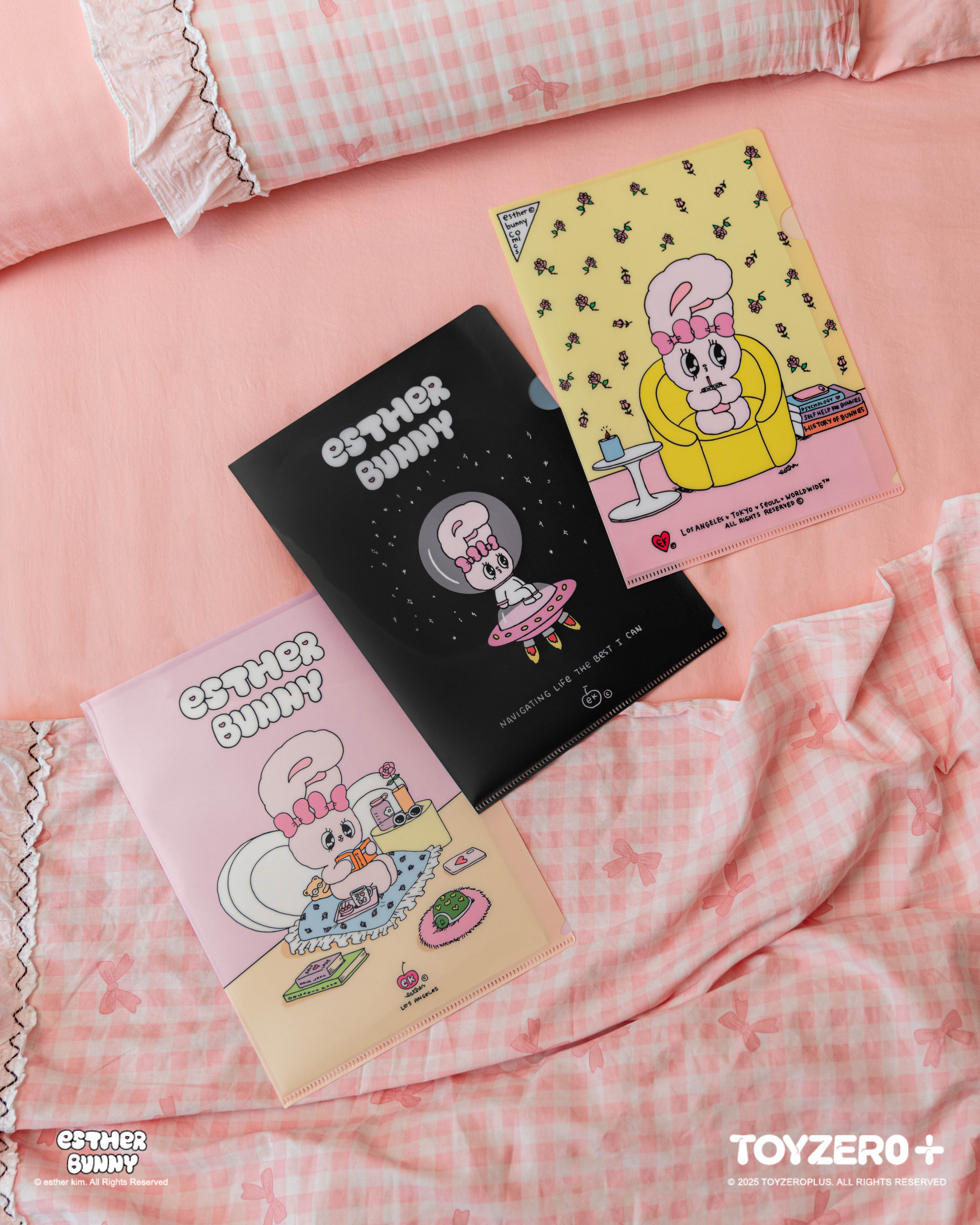 Esther Bunny艾絲樂小兔 - A4 文件夾 (Ribbon Bunny)