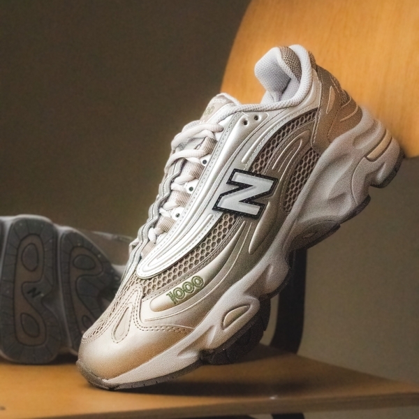 NEW BALANCE 慢跑鞋 M1000 金屬銀棕 復古 情侶鞋 男女 M1000N