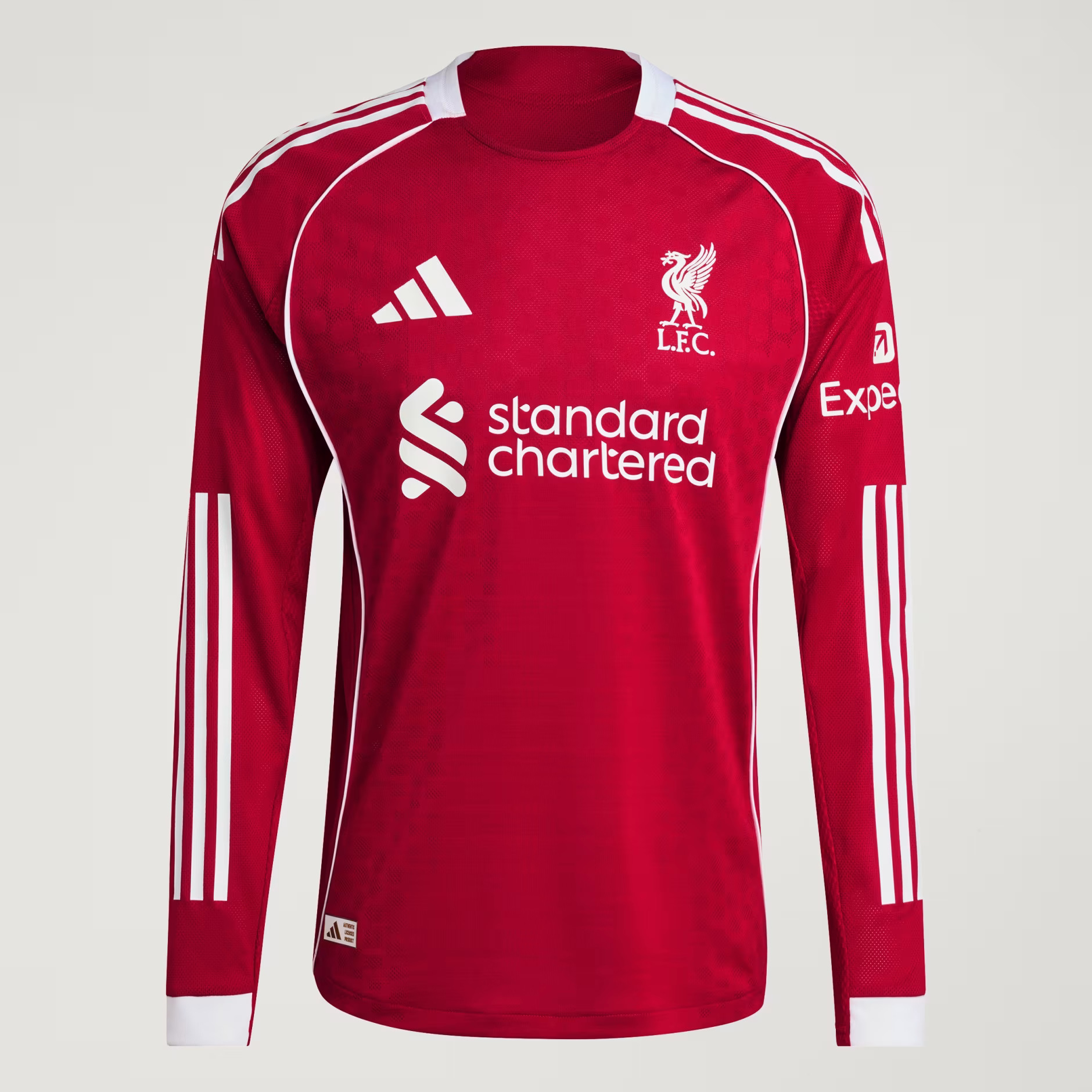 2025 Liverpool Authentic LS Home Shirt with EPL Nameset