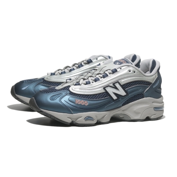 NEW BALANCE 慢跑鞋 M1000 藍銀 金屬 復古 男 M1000P