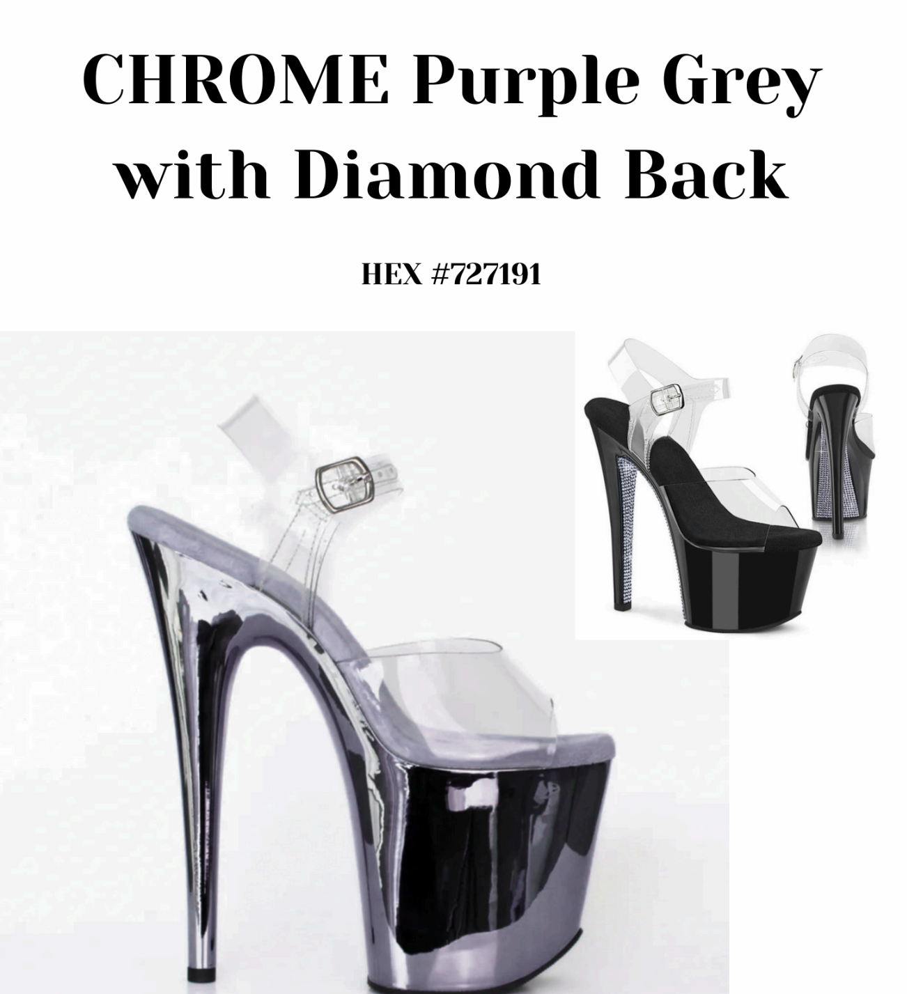 CHROME PURPLE GREY WITH DIAMOND BACK