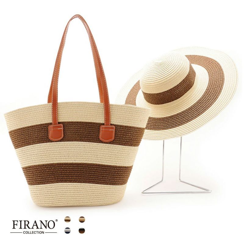 【預訂】 J0801902　Firano 草編托特包與帽子套裝 （503301）