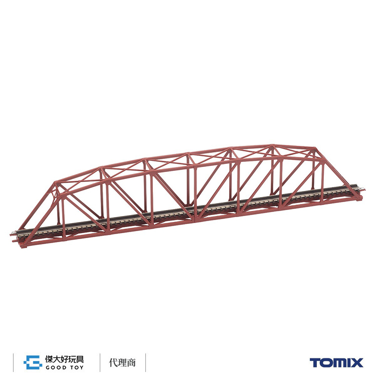 TOMIX 3278 Single Track Curved-Chord Truss Bridge S420 (F) (Red)