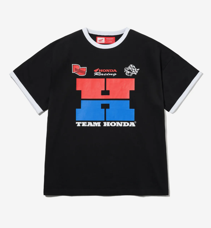 HONDA 本田 /  H Logo Ringer T-shirt_Black / HFM1SS302ABK /  AUG25
