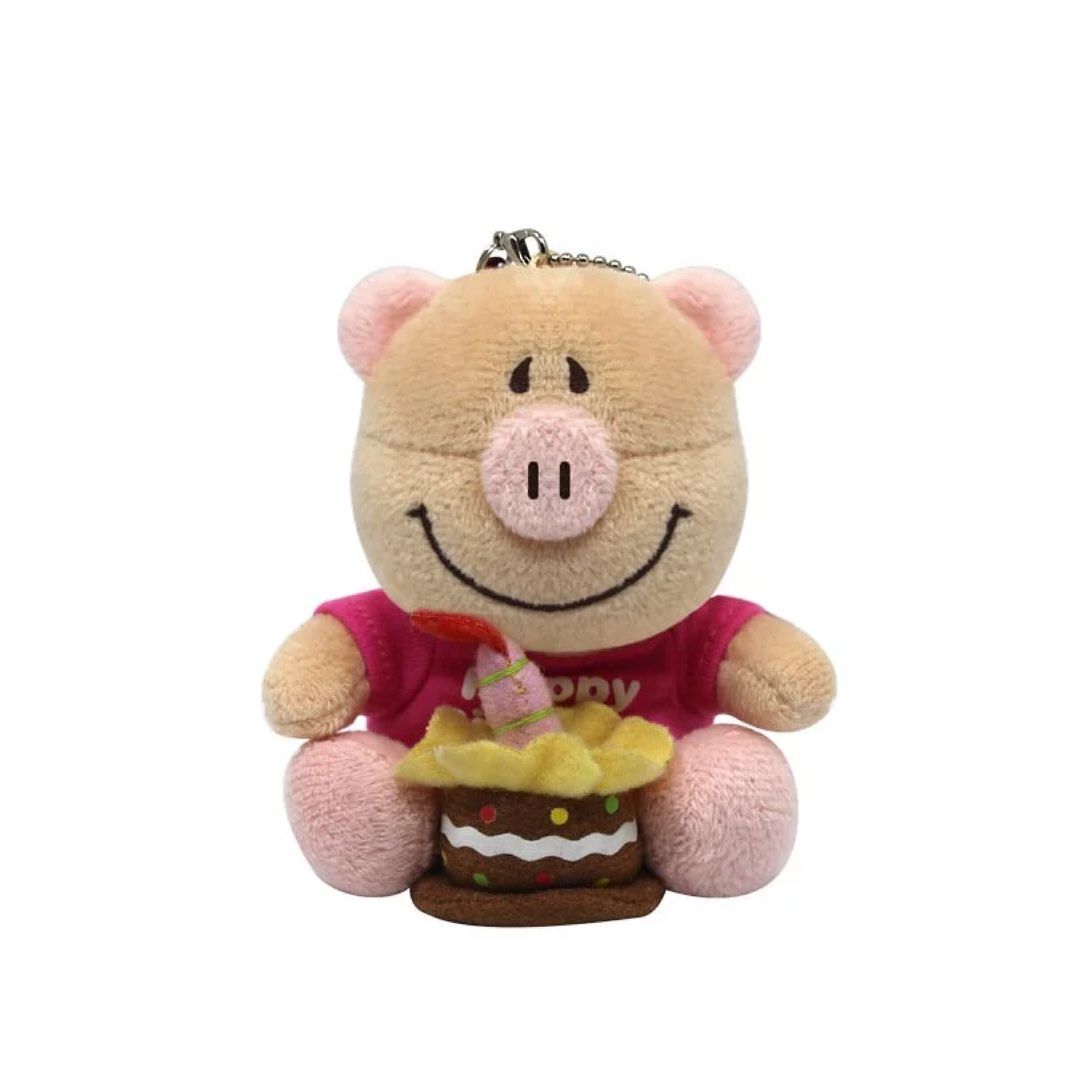 P.C 世界需要愛 (A) 3.5吋 - 抱抱生日蛋糕 (玫紅衫)