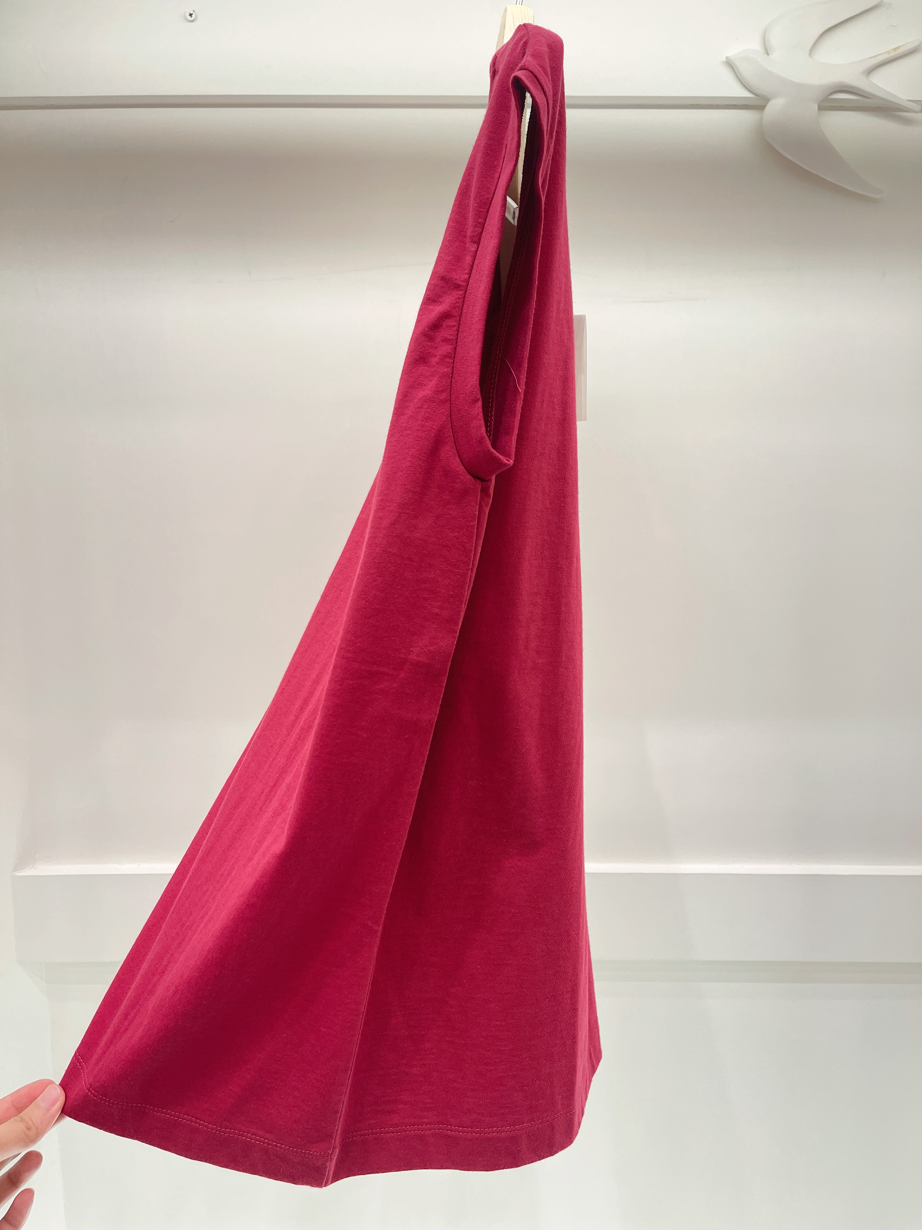 天竺棉法式斜袖上衣