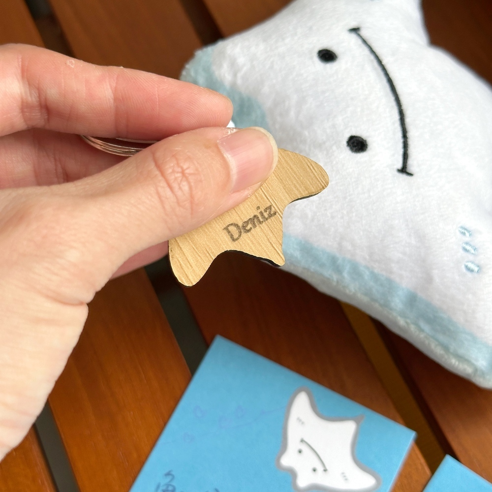 魟寶玩偶吊飾親親Manta鑰匙圈刻字服務魟魚七夕情侶玩偶