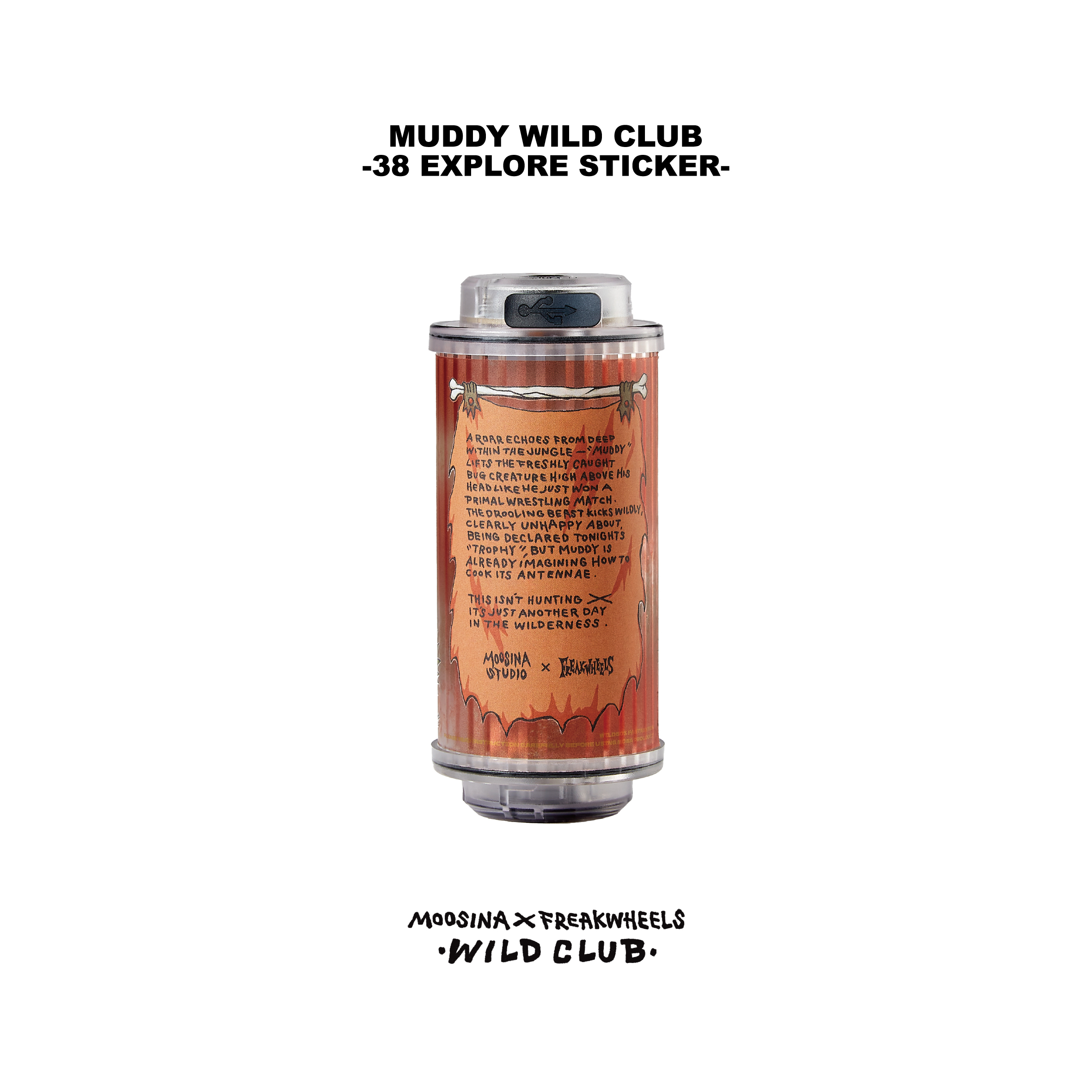 MUDDY WILD CLUB ✕ 38 EXPLORE STICKER FREAKWHEELS × MOOSINA 聯名貼紙