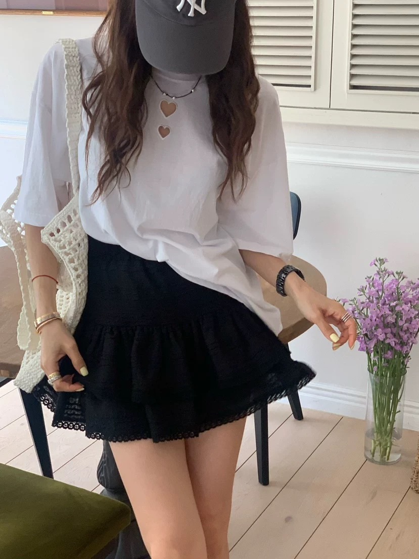 簍空雙愛心大TEE/三色