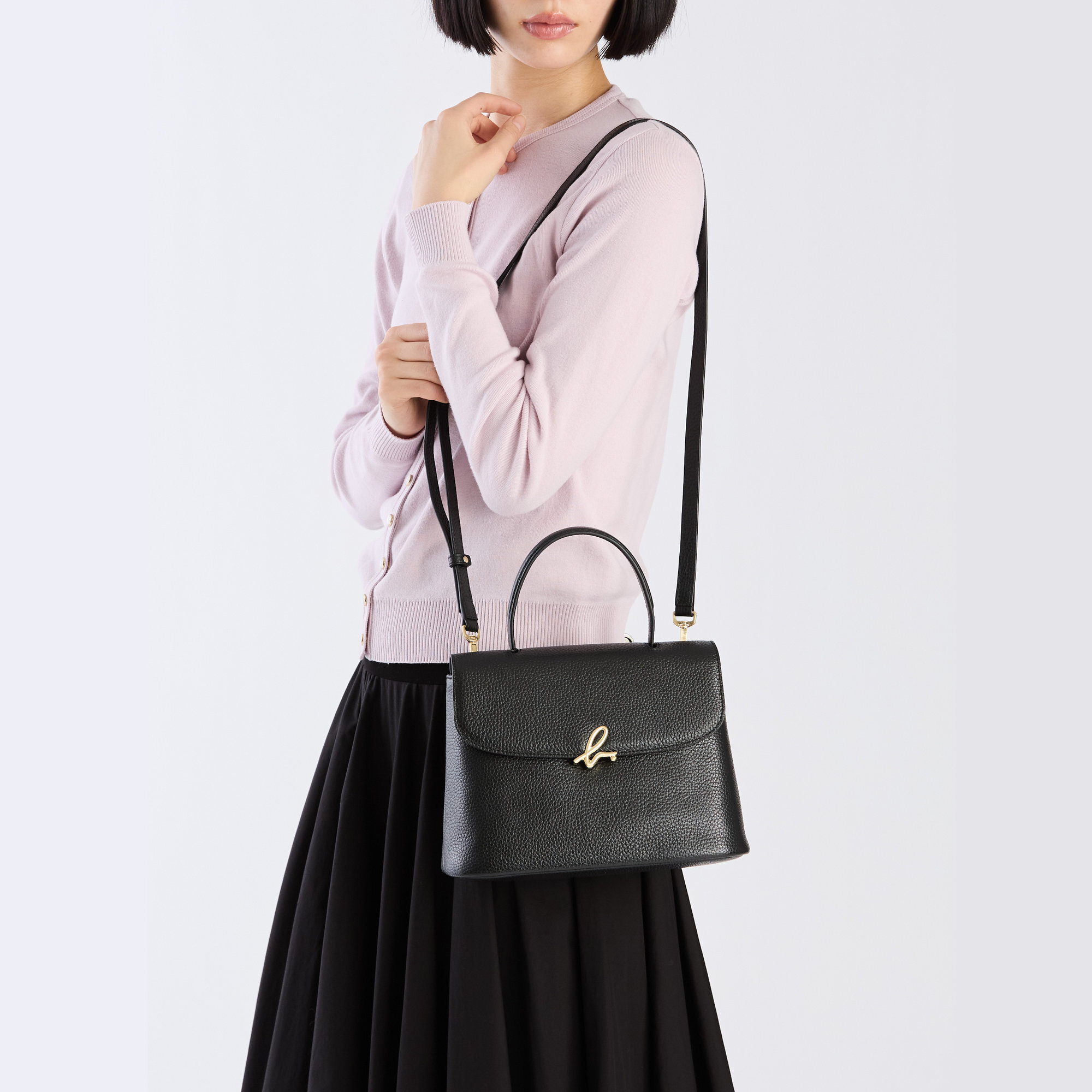 agnès b. 女裝皮革單肩袋
