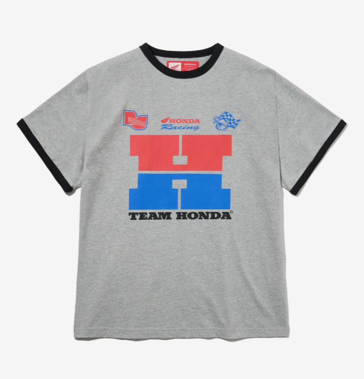 HONDA 本田 /  H Logo Ringer T-shirt_Gray / HFM1SS302AMG /  AUG25