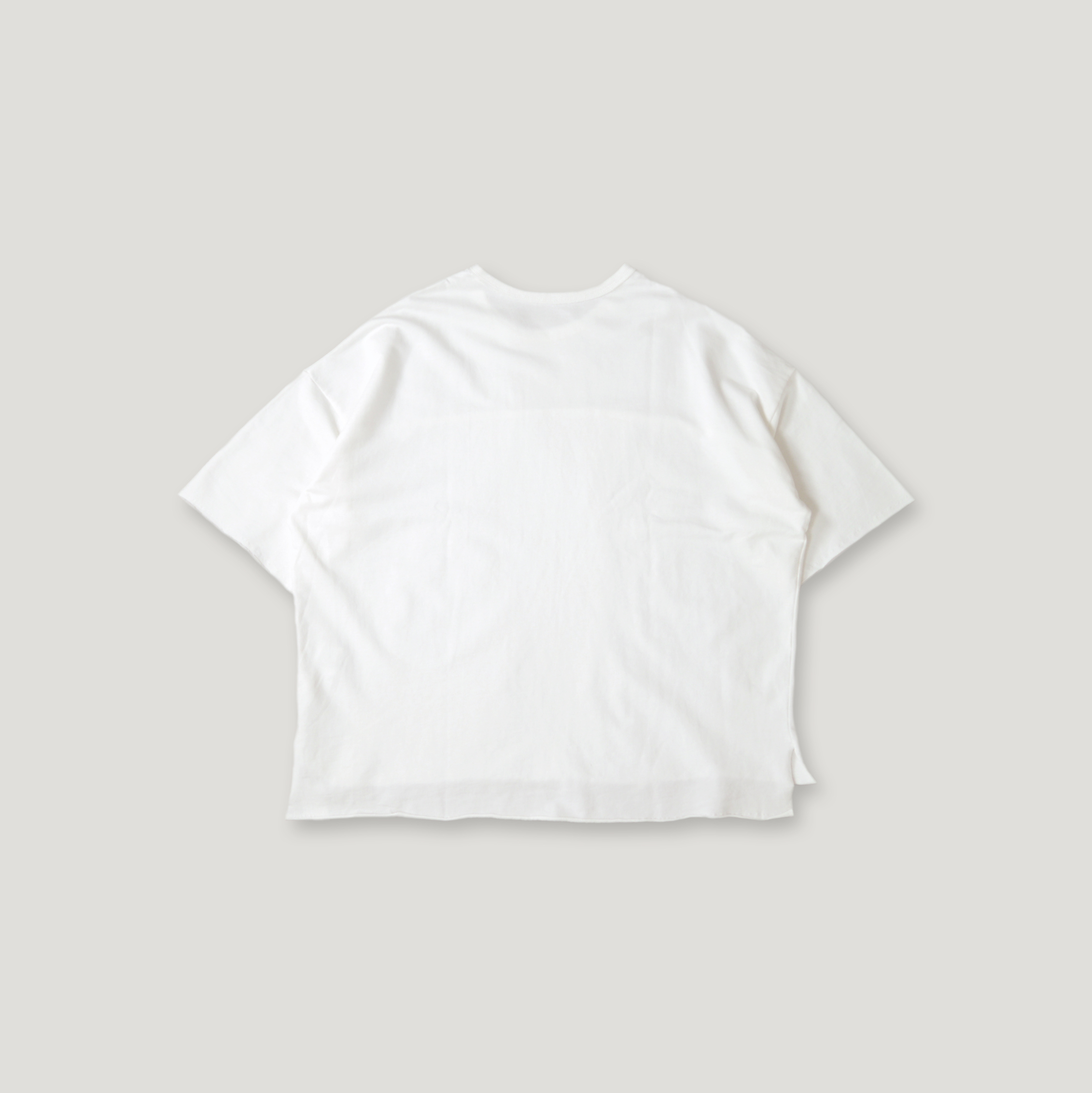 J.P.L. 圓領八分袖無修邊寬鬆 Tee╭ 2色 ╮