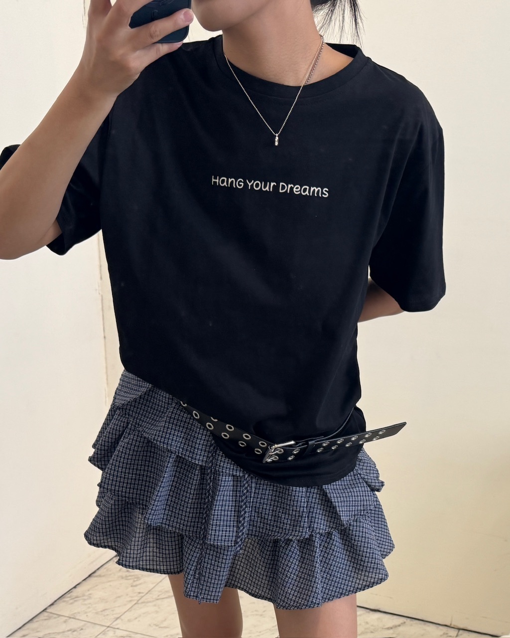 簡約百搭好感棉英文字母上衣—7027