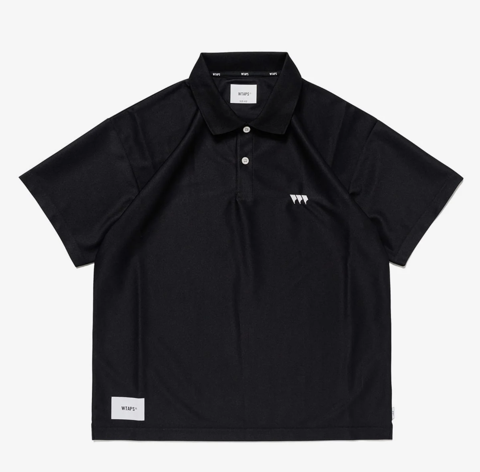 WTAPS Academy 02 SS Poly ポロ L BLACK WTAPS SS25 ACADEMY 02 / SS / POLY | Black / Navy