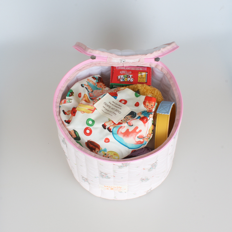 OOPS!｜  Bunny Cylinder Bag (粉色) 收納包