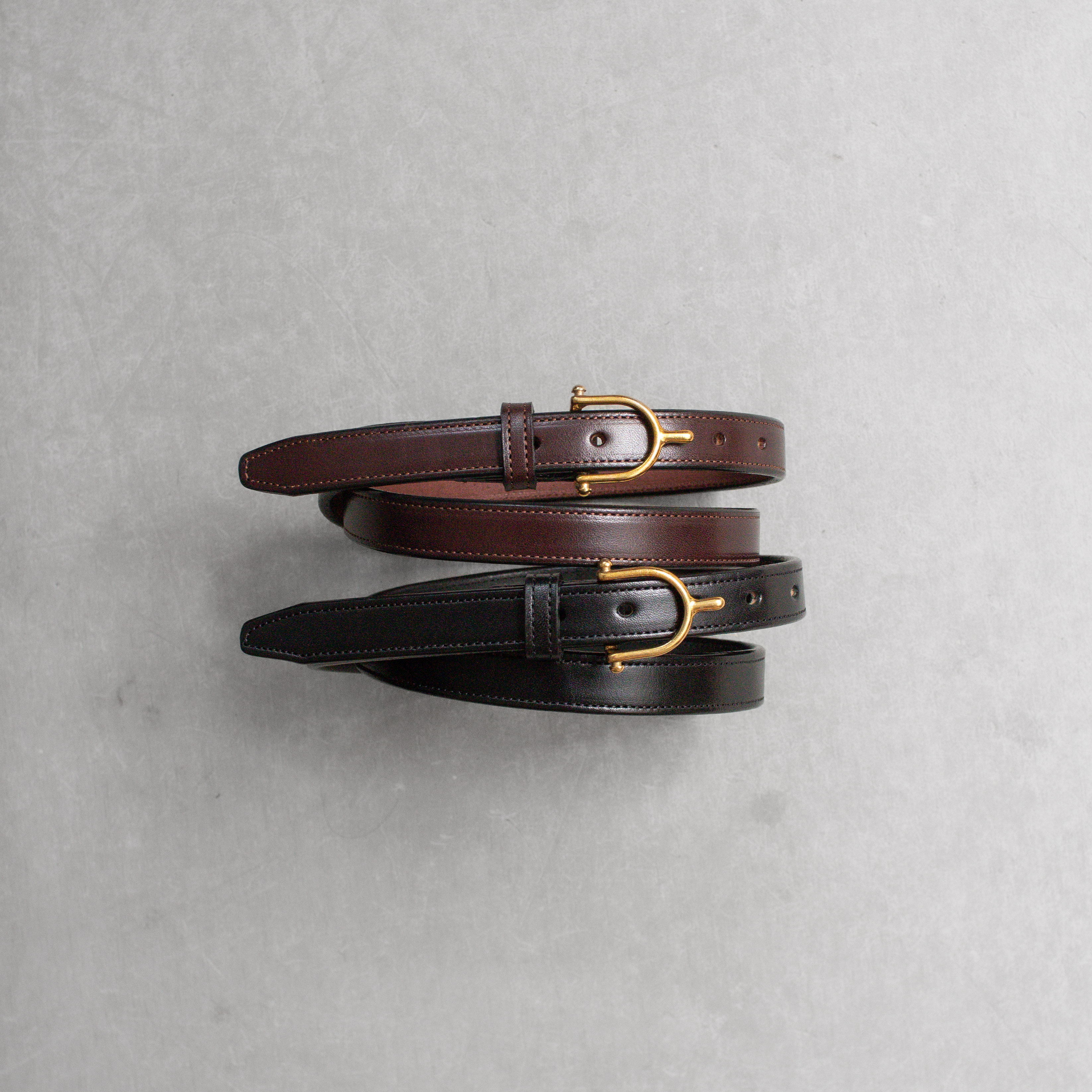 TORY LEATHER 3/4" SPUR BUCKLE BELT  美國製 馬刺扣 窄版 牛皮 皮帶 腰帶