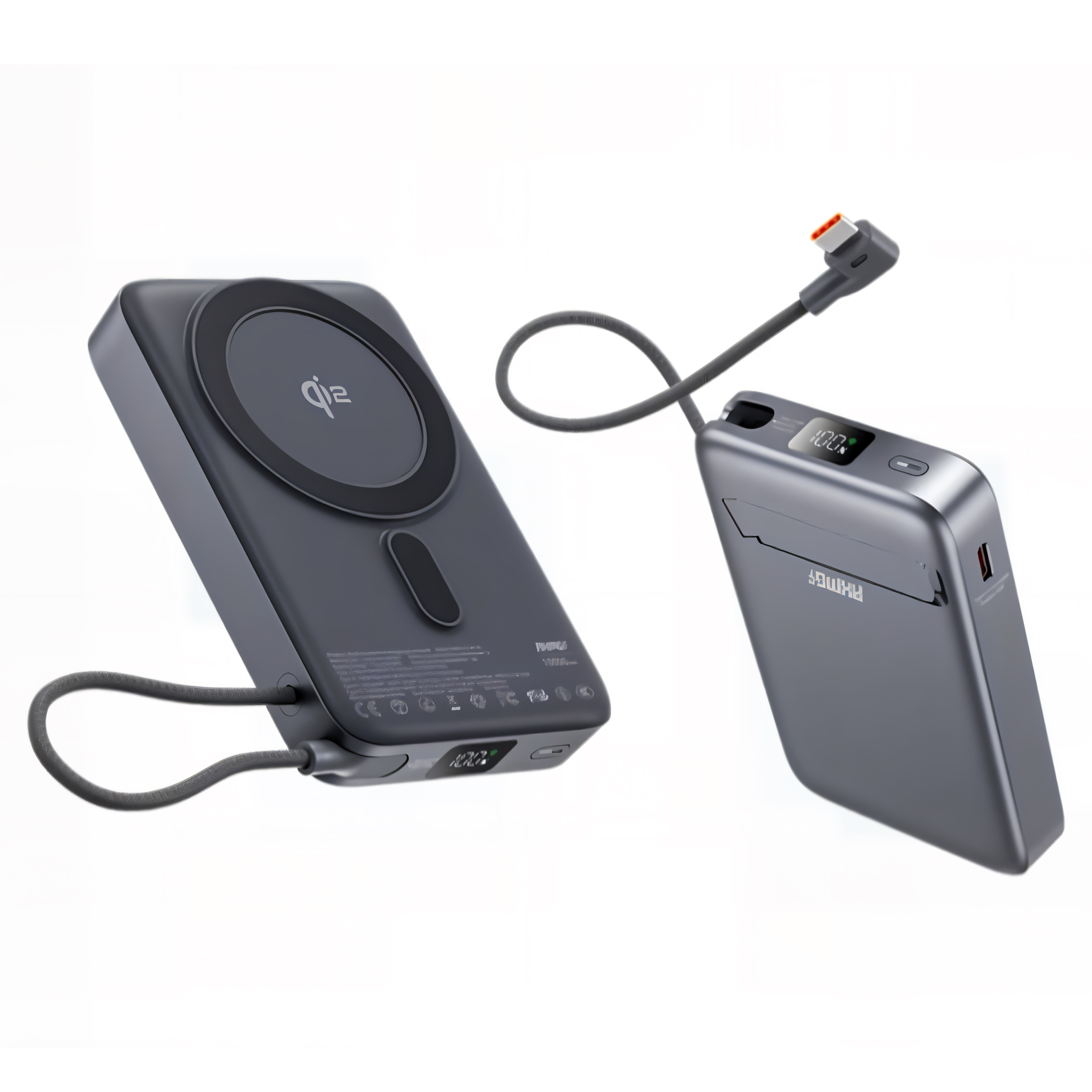 AMG-CT DX-35 Qi2認證 10000mAh 35W 內建數據線 Magsafe 一體式行動電源