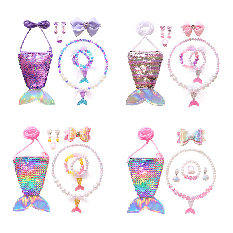 美人魚系列配件組-魚尾斜背包組合