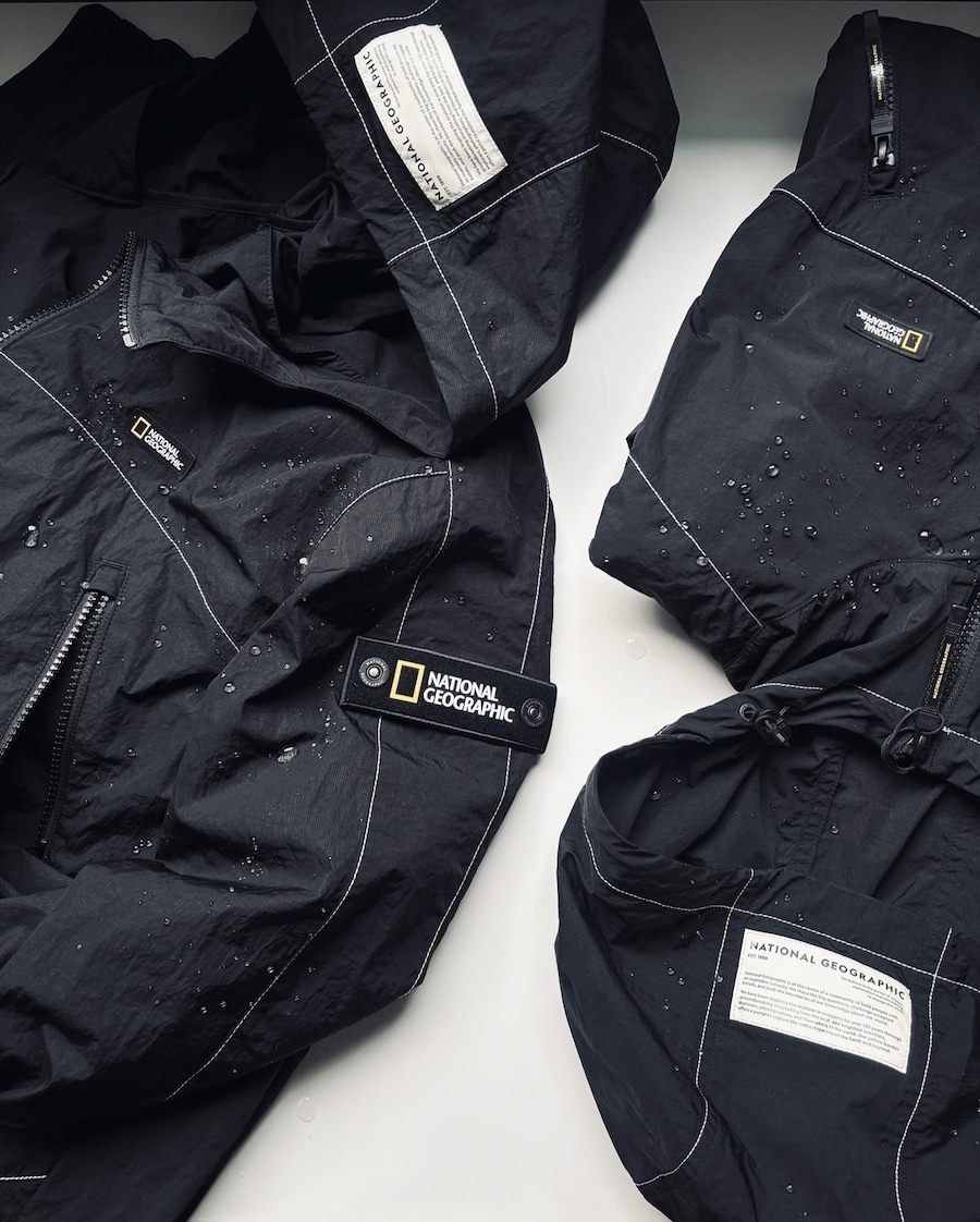 National Geographic® 撞色縫線 機能輕量風衣外套