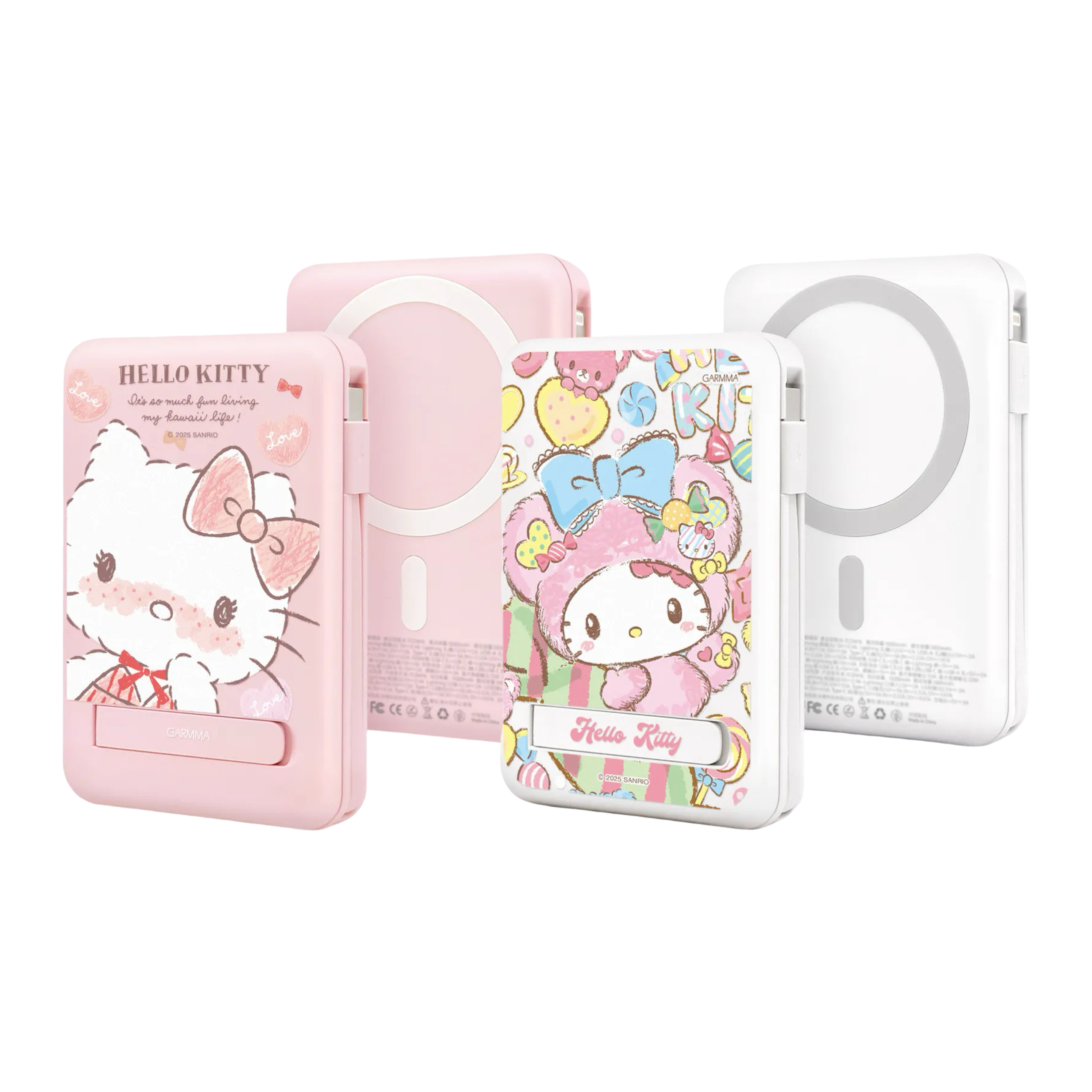 Garmma Hello Kitty 10000系列磁吸帶線五合一行動電源