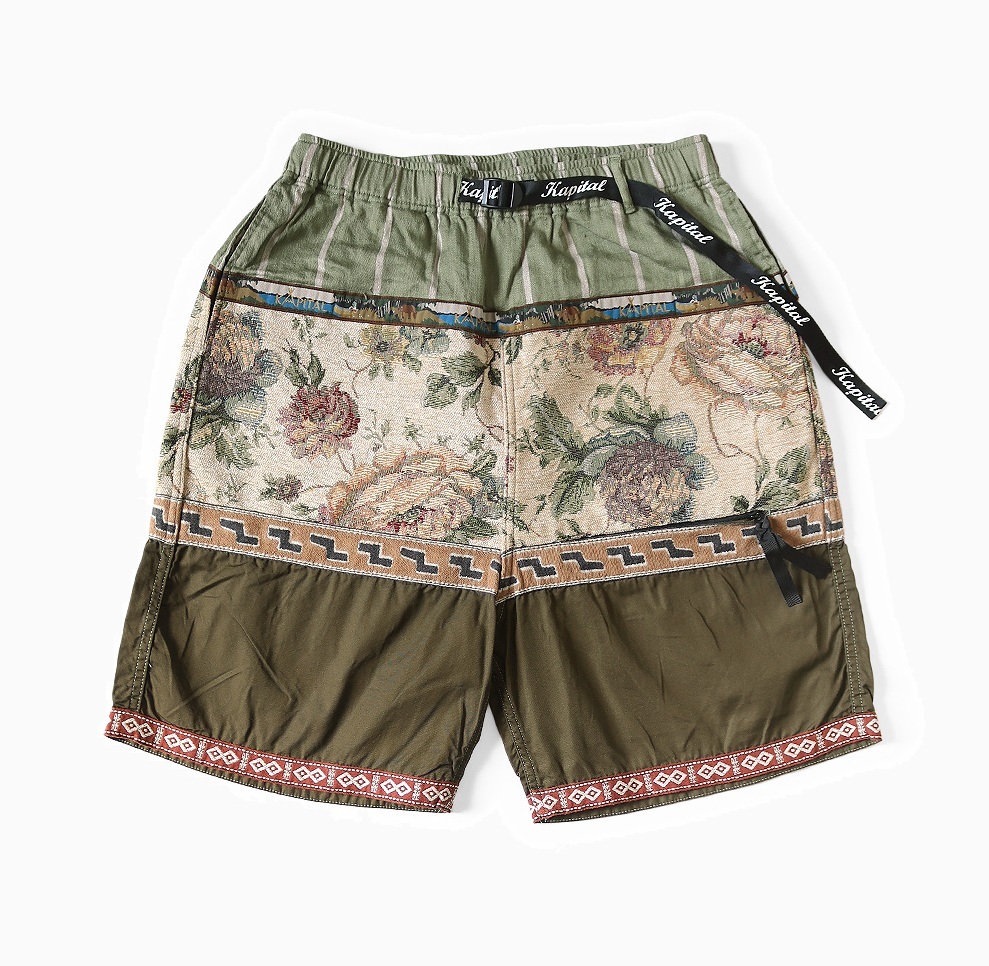 KAPITAL 2025 PATCHWORK ECO BAKA SHORTS - PRE ORDER ITEM (預訂中)