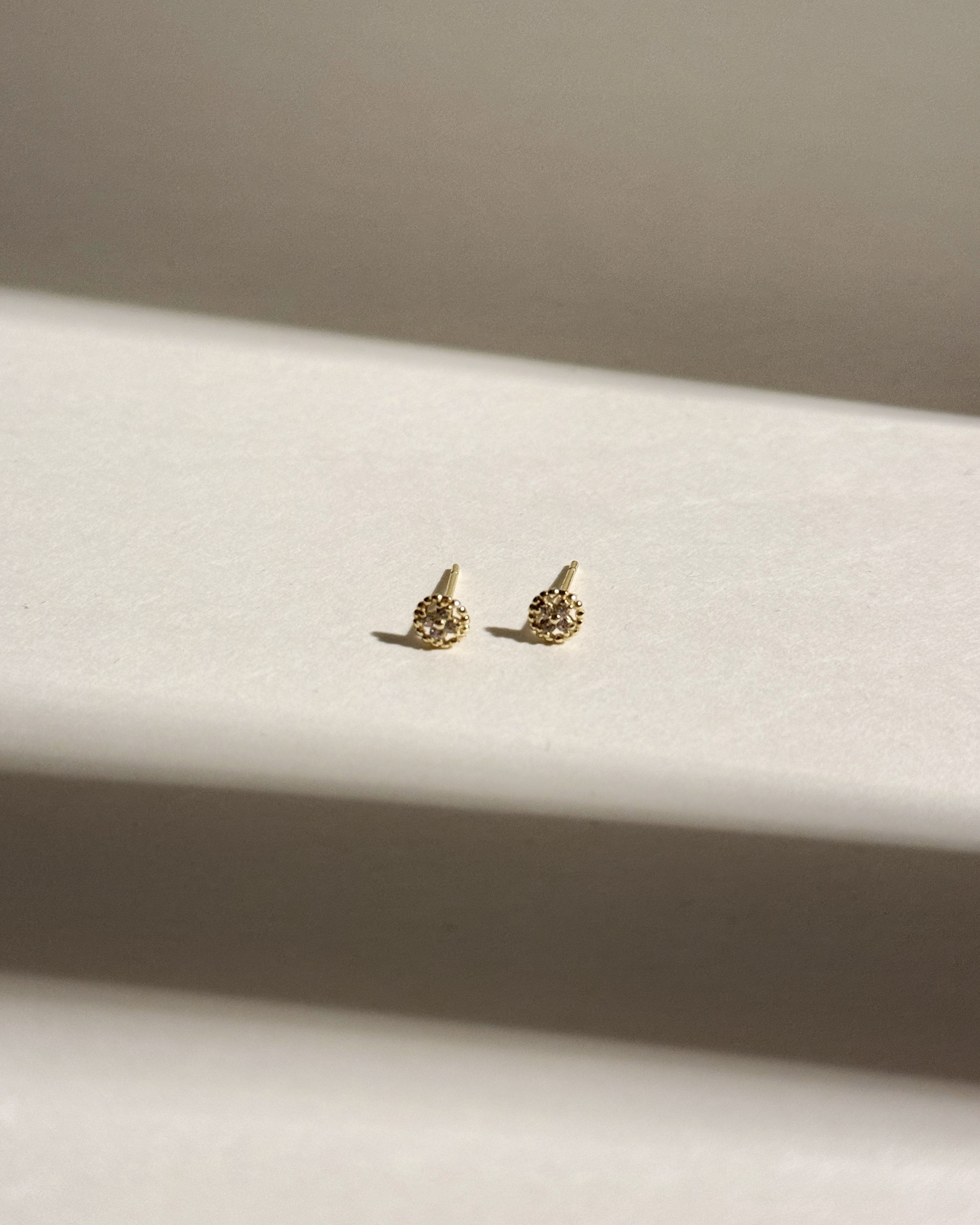 千粒穀小鋯石耳環