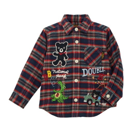 DB 恐龍小熊格仔襯衫