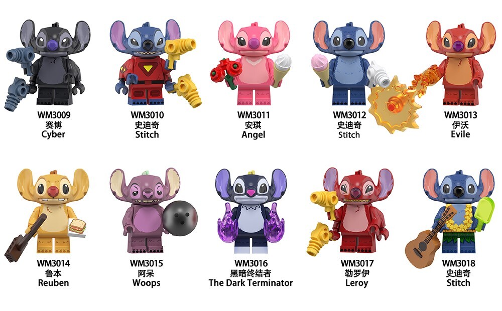 Stitch Custom Minifigures Set Fit Lego WM6219