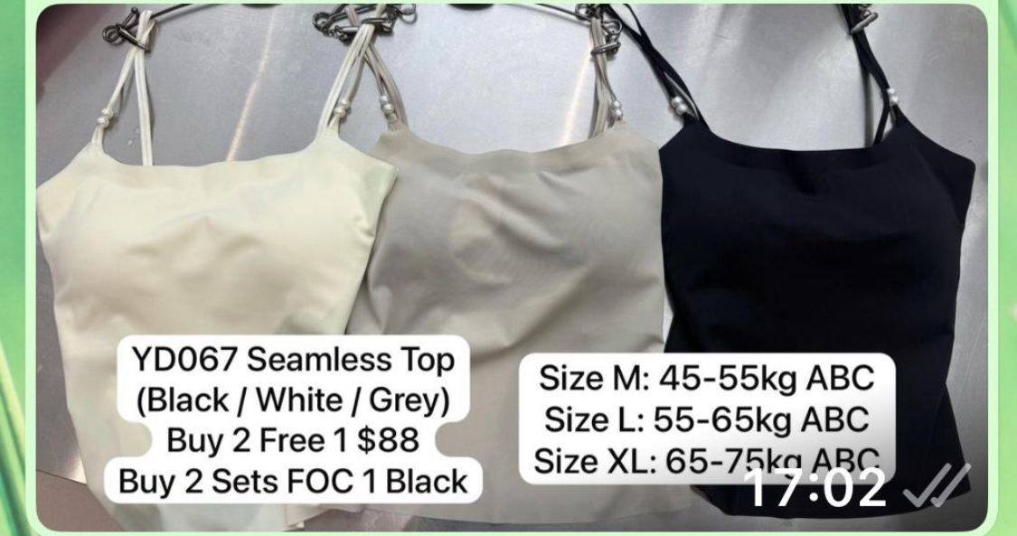 (PO) 3 (XL) YD067 SEAMLESS TOP